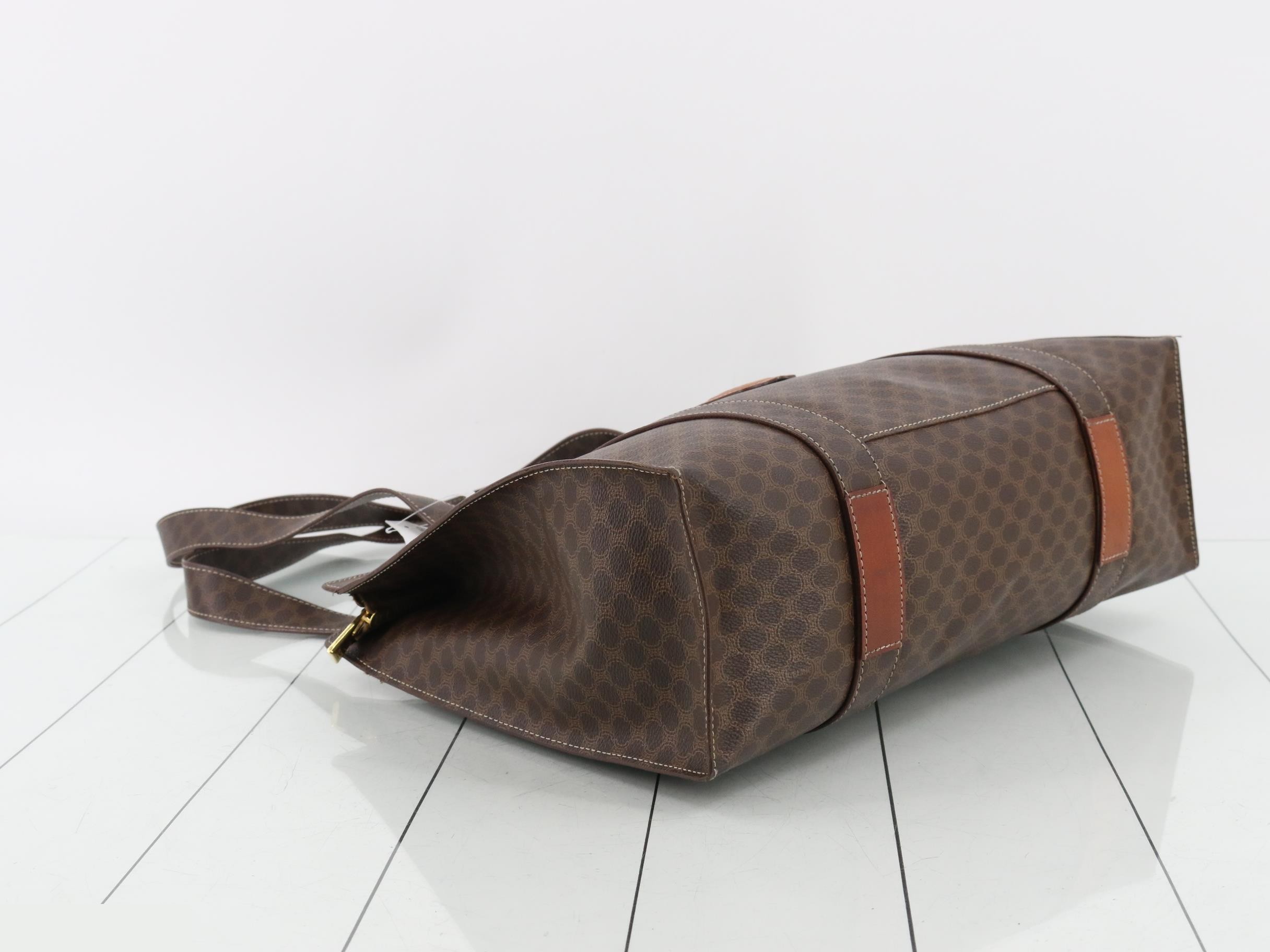 Tote bag, coated canvas, brown, macadam — view 5