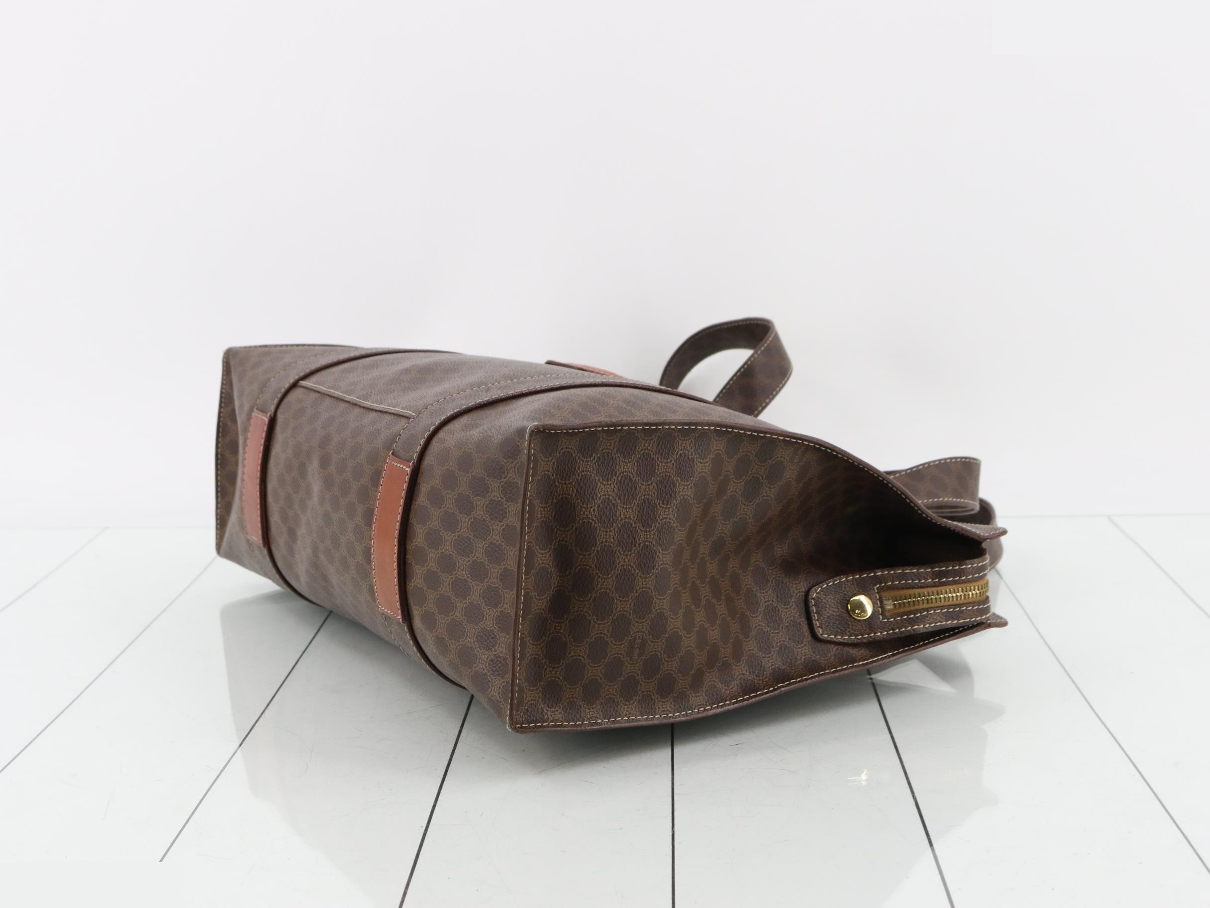 Tote bag, coated canvas, brown, macadam — view 6