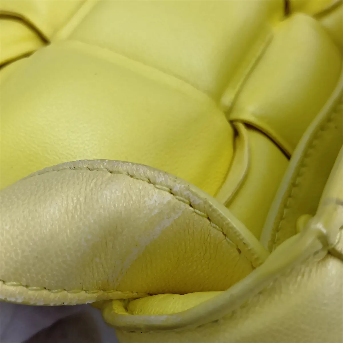 Maxi Intrecciato Padded Cassette Leather Shoulder Bag, Yellow — view 11