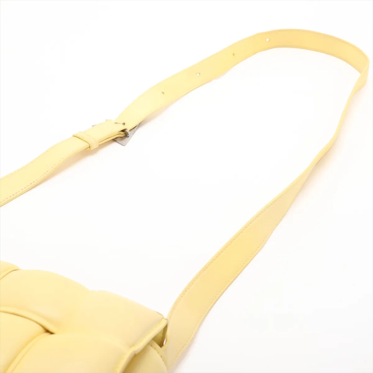Maxi Intrecciato Padded Cassette Leather Shoulder Bag, Yellow — view 5