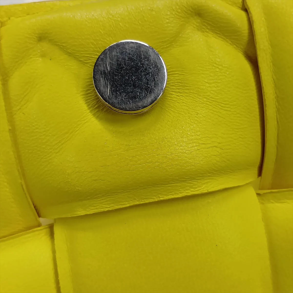Maxi Intrecciato Padded Cassette Leather Shoulder Bag, Yellow — view 9