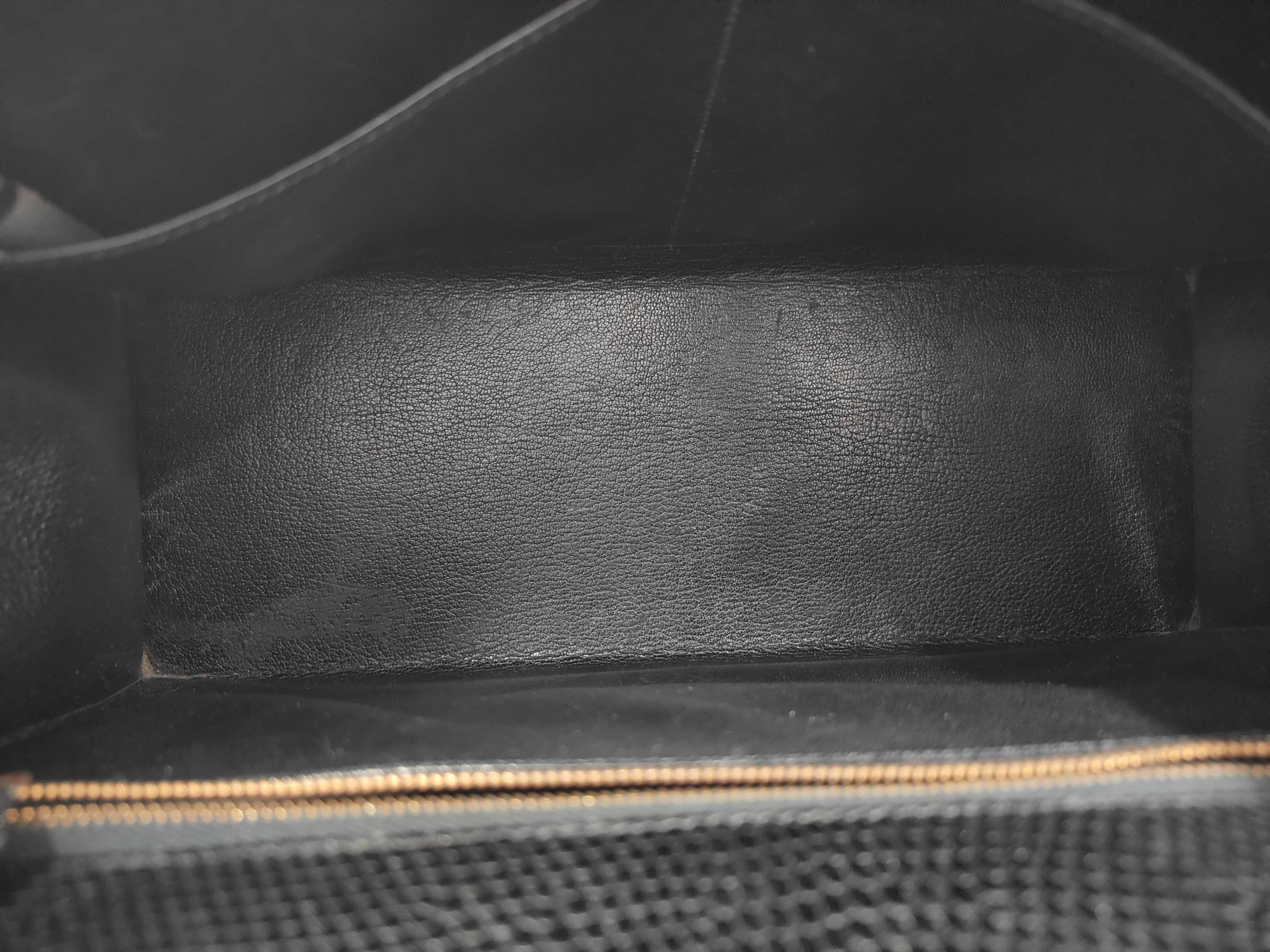 Kelly 35 Lizard Leather Handbag, Black with Gold Hardware — view 8