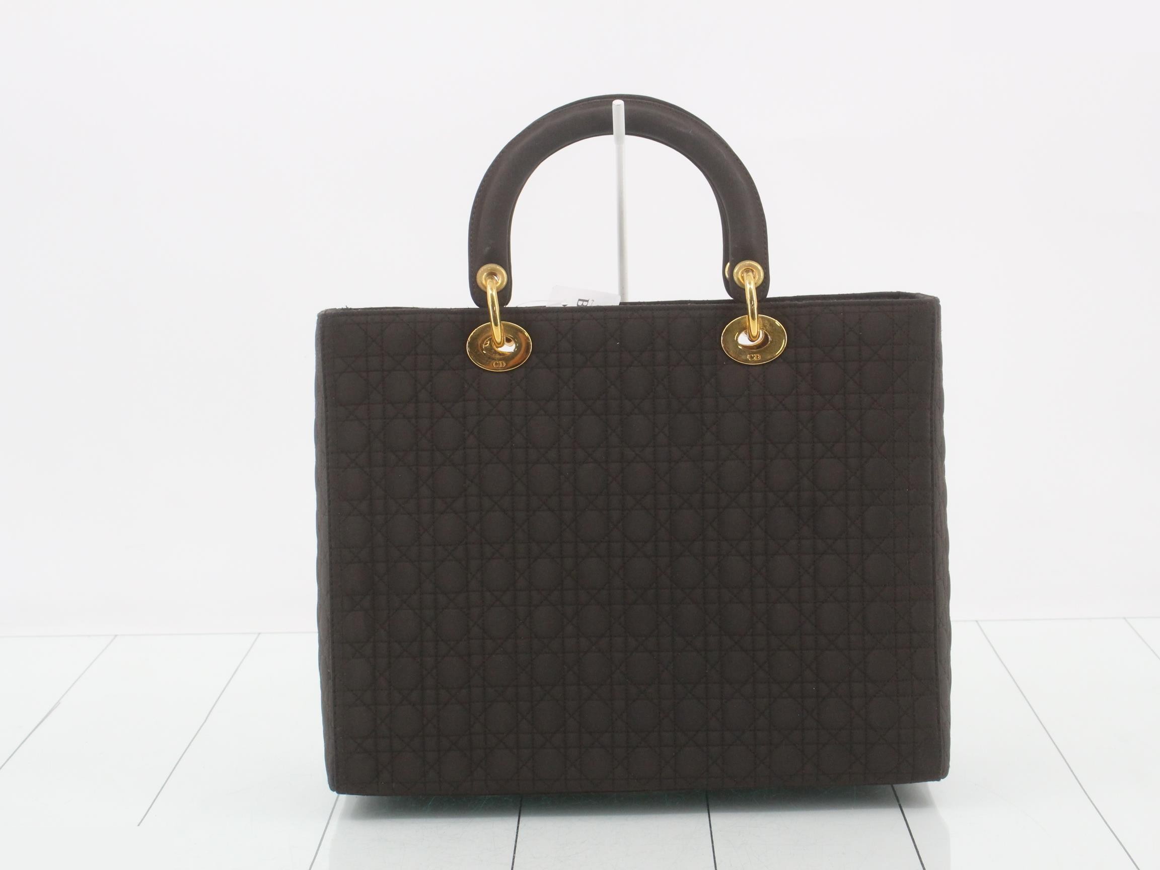 Lady Dior Large Nylon Dark Brown — view 2