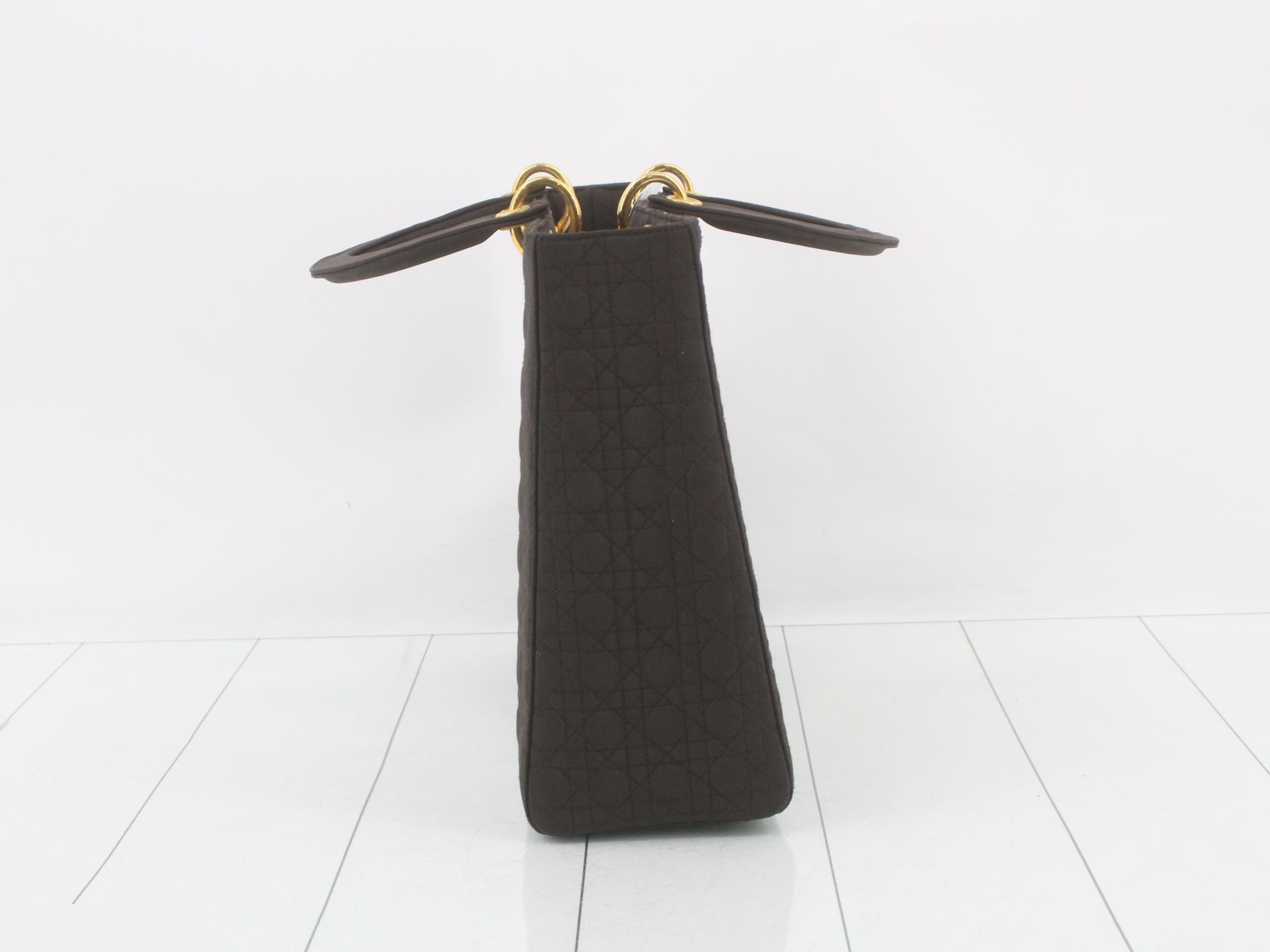 Lady Dior Large Nylon Dark Brown — view 4