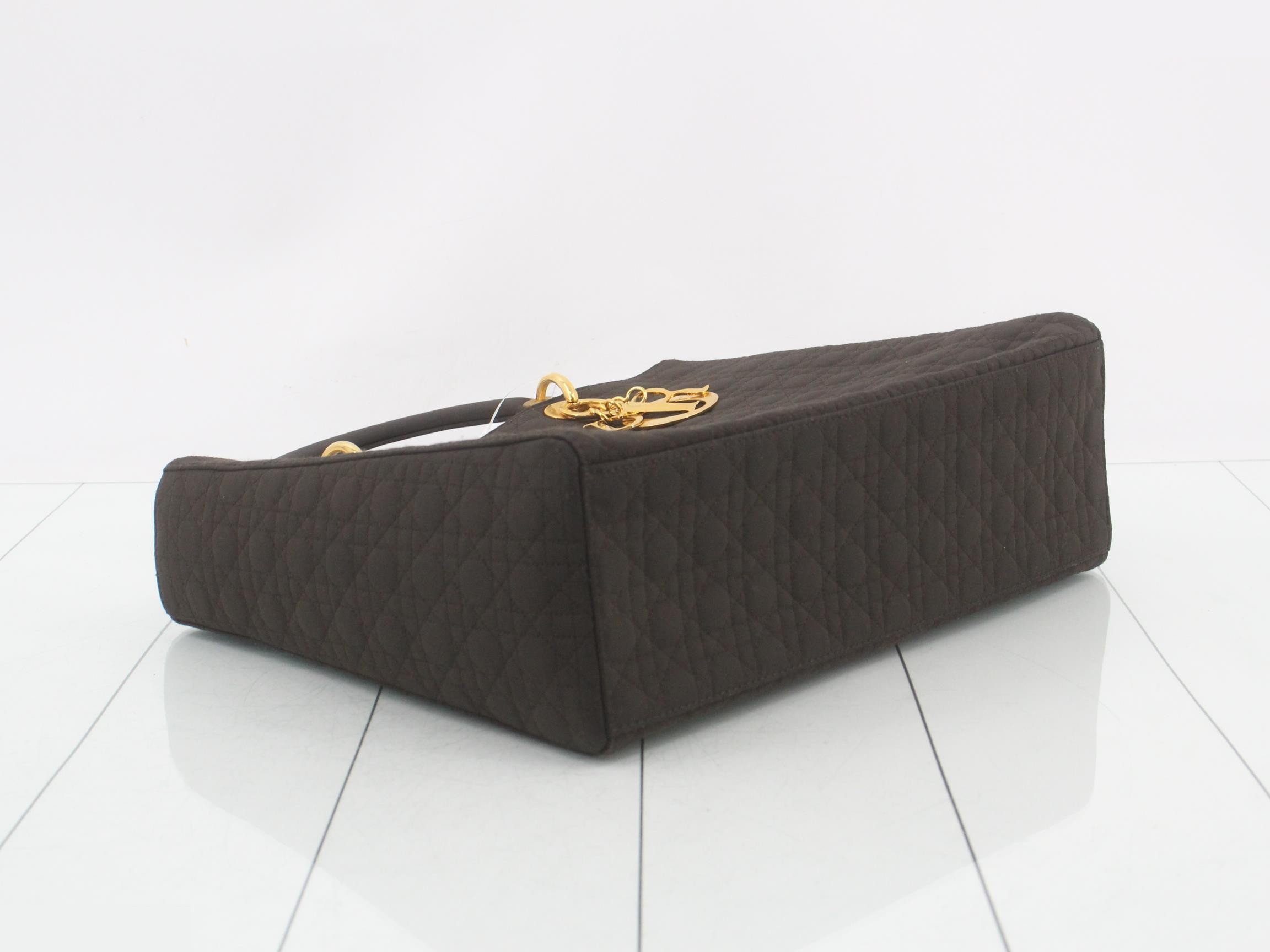 Lady Dior Large Nylon Dark Brown — view 5