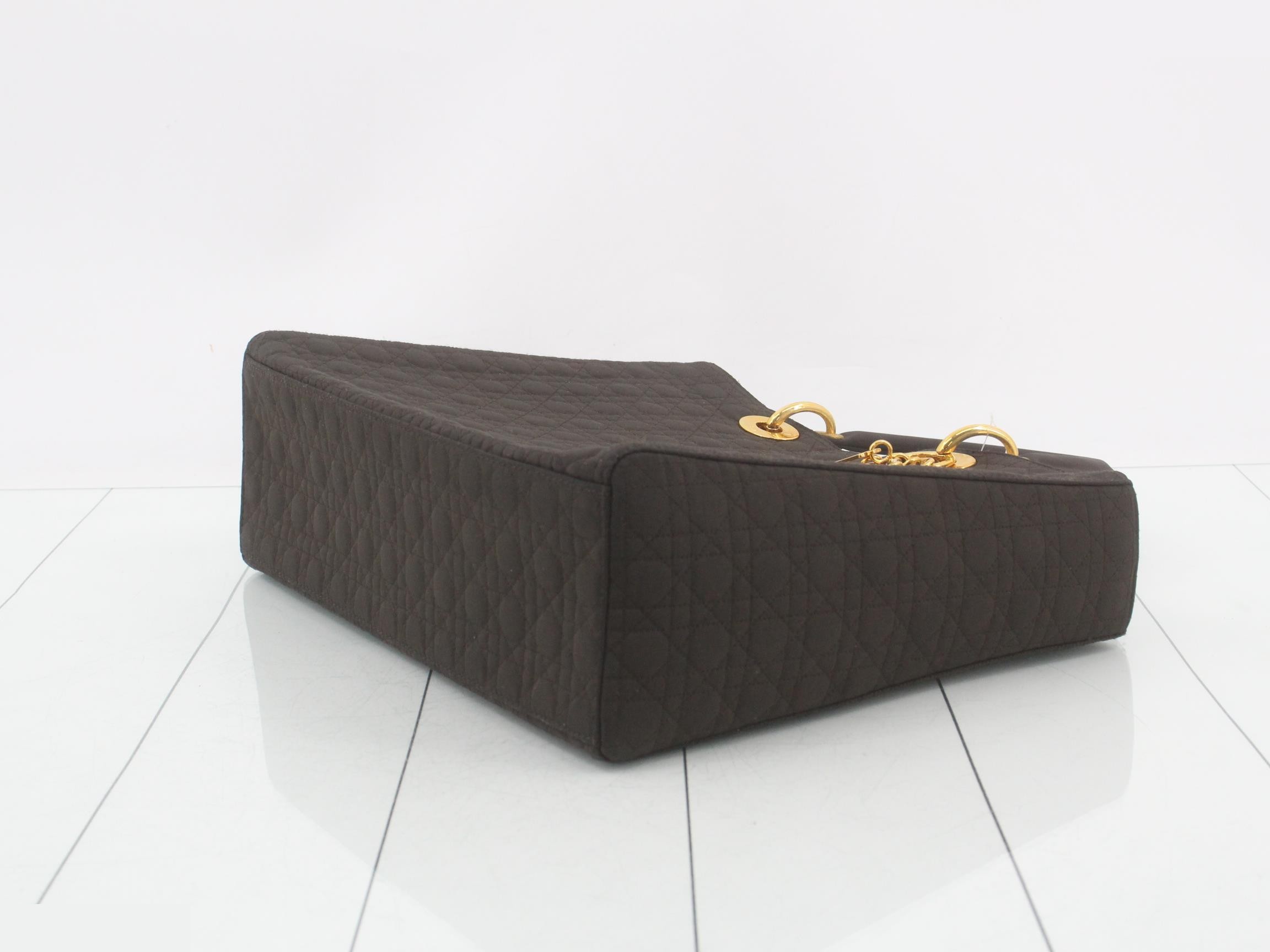 Lady Dior Large Nylon Dark Brown — view 6
