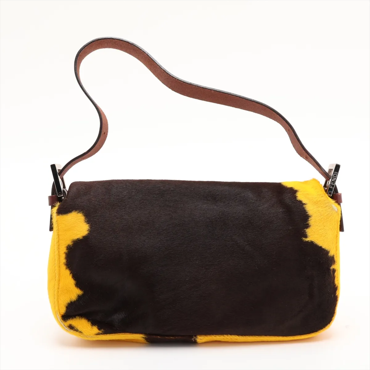 Mamma Bucket 26424 Calf Hair x Leather Shoulder Bag Brown x Yellow — view 2