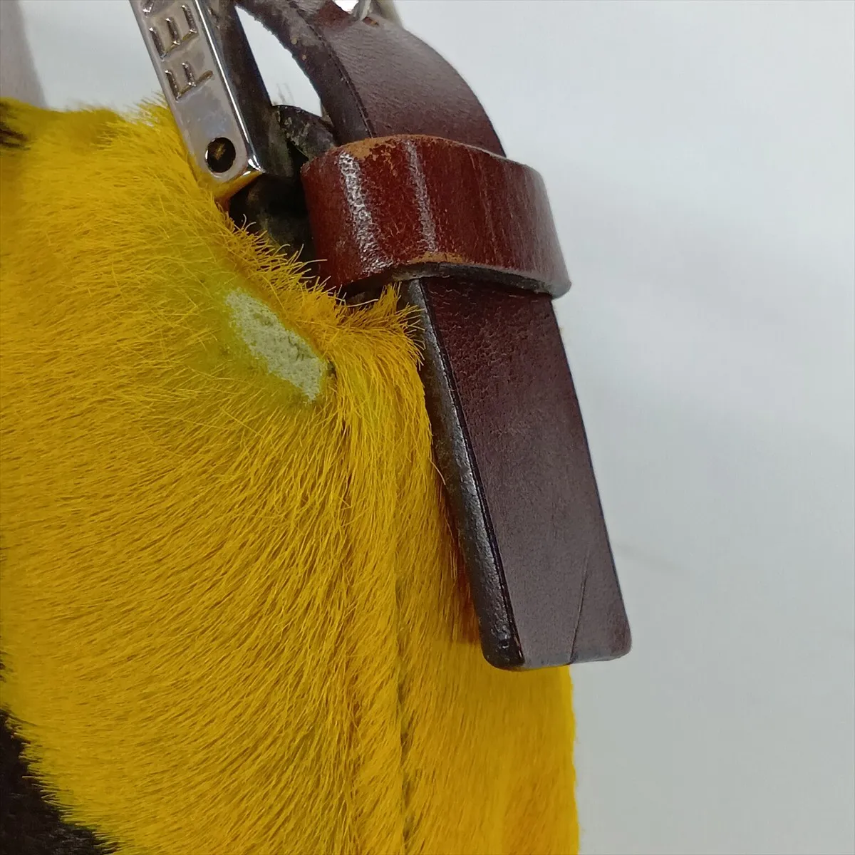 Mamma Bucket 26424 Calf Hair x Leather Shoulder Bag Brown x Yellow — view 14