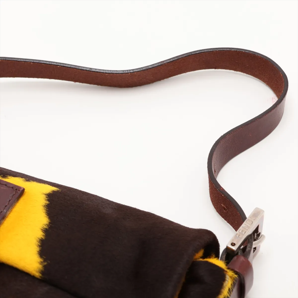 Mamma Bucket 26424 Calf Hair x Leather Shoulder Bag Brown x Yellow — view 5