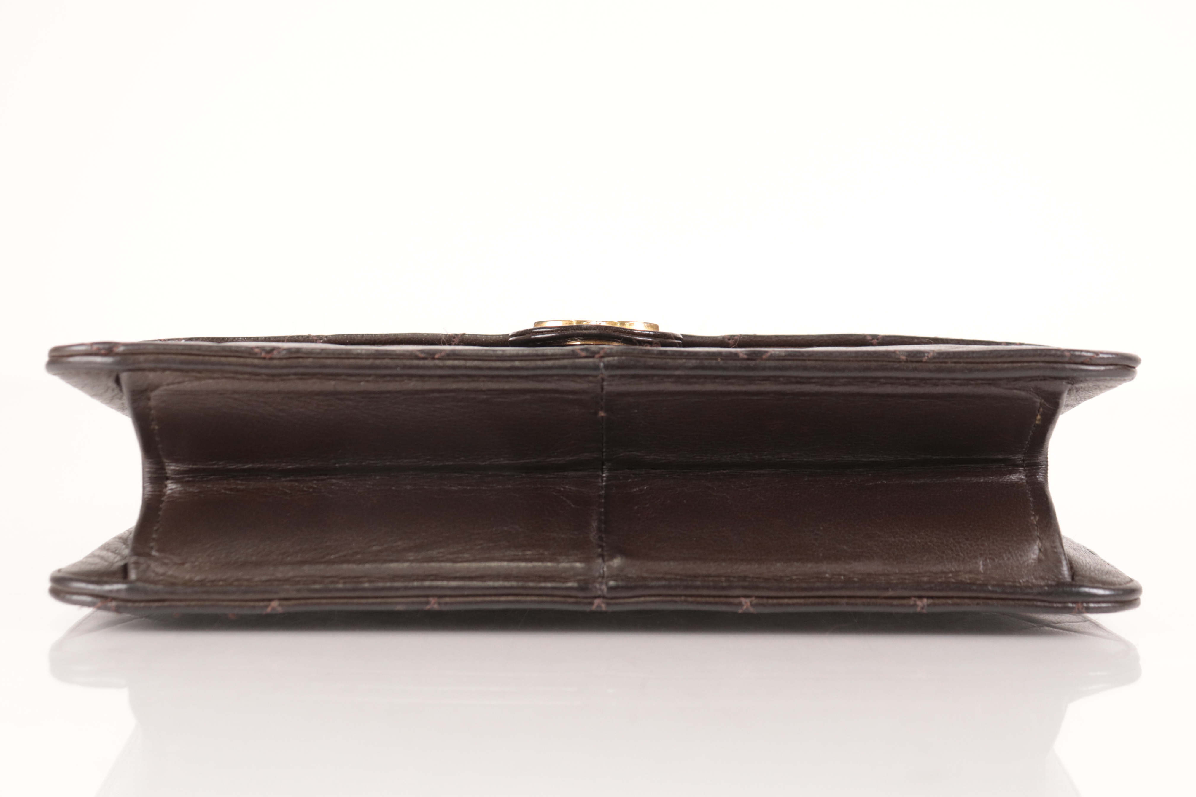 Push-Lock 22 Lambskin Chain Shoulder Bag, Brown, Series 7 (Shoulder Bag) — view 7
