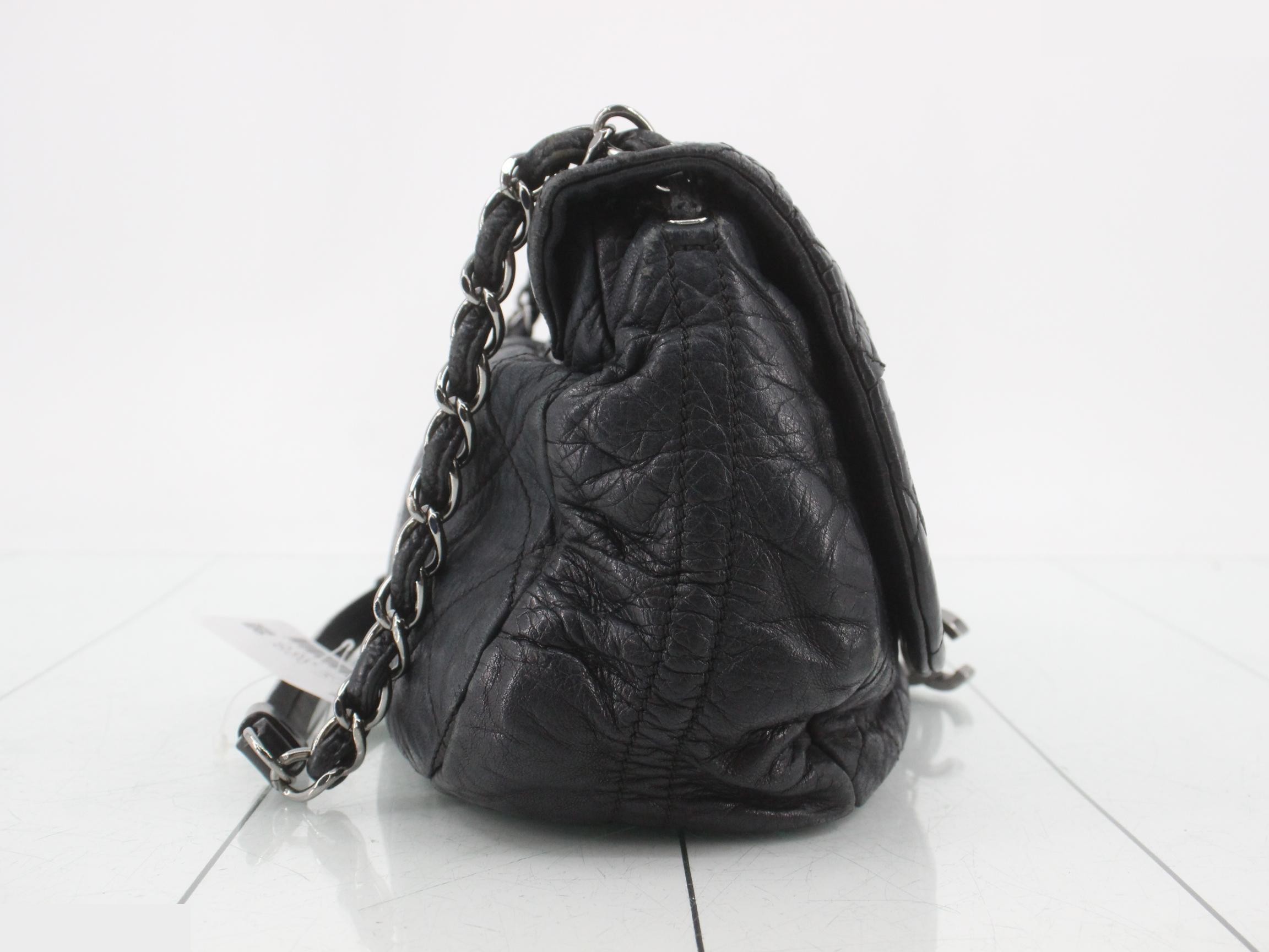 Lambskin quilted chain shoulder bag, black, with seal, item number 11. — view 4