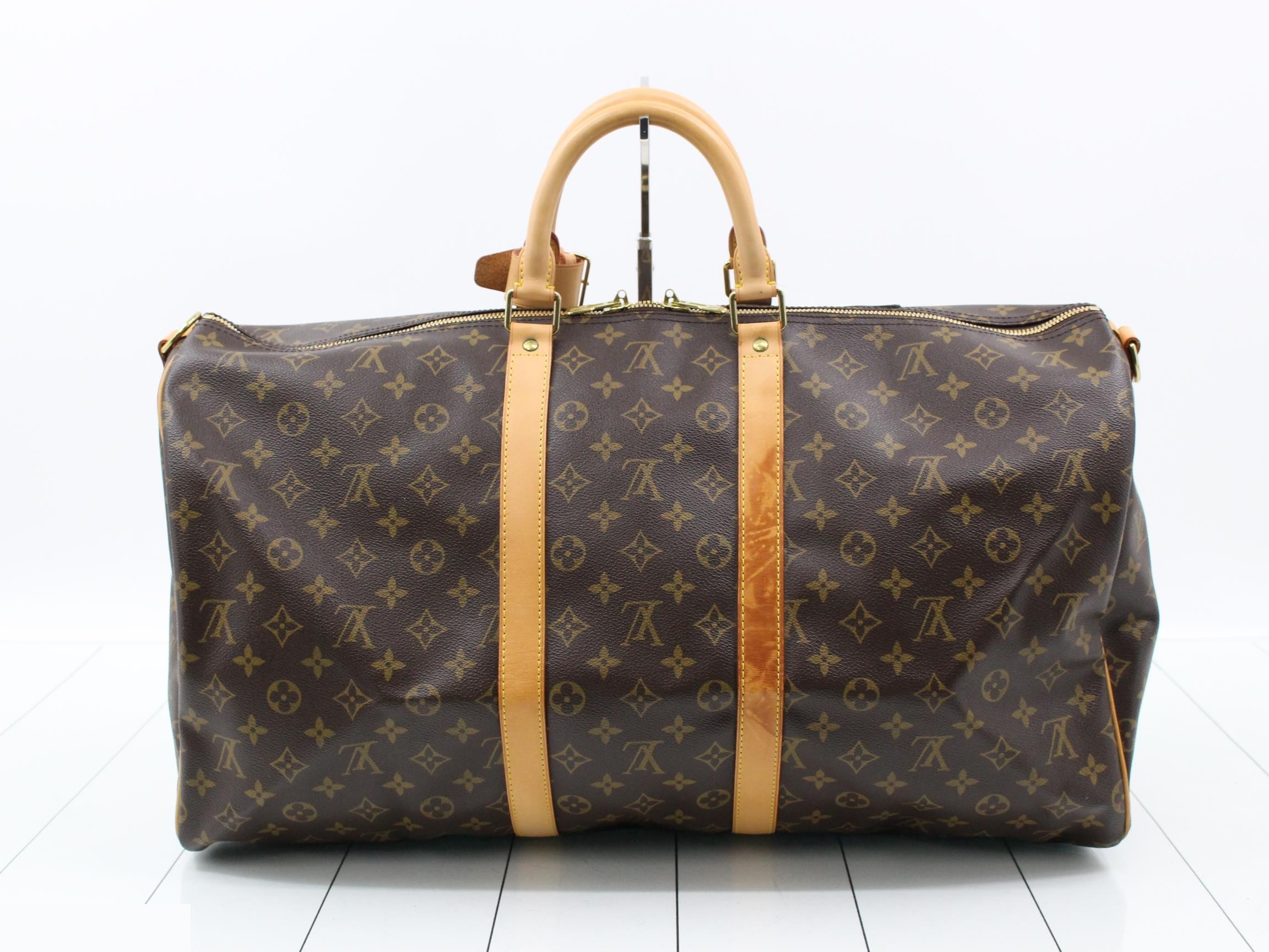 M41414 Keepall Bandoulière 55 Boston Bag, Monogram, Brown — view 2