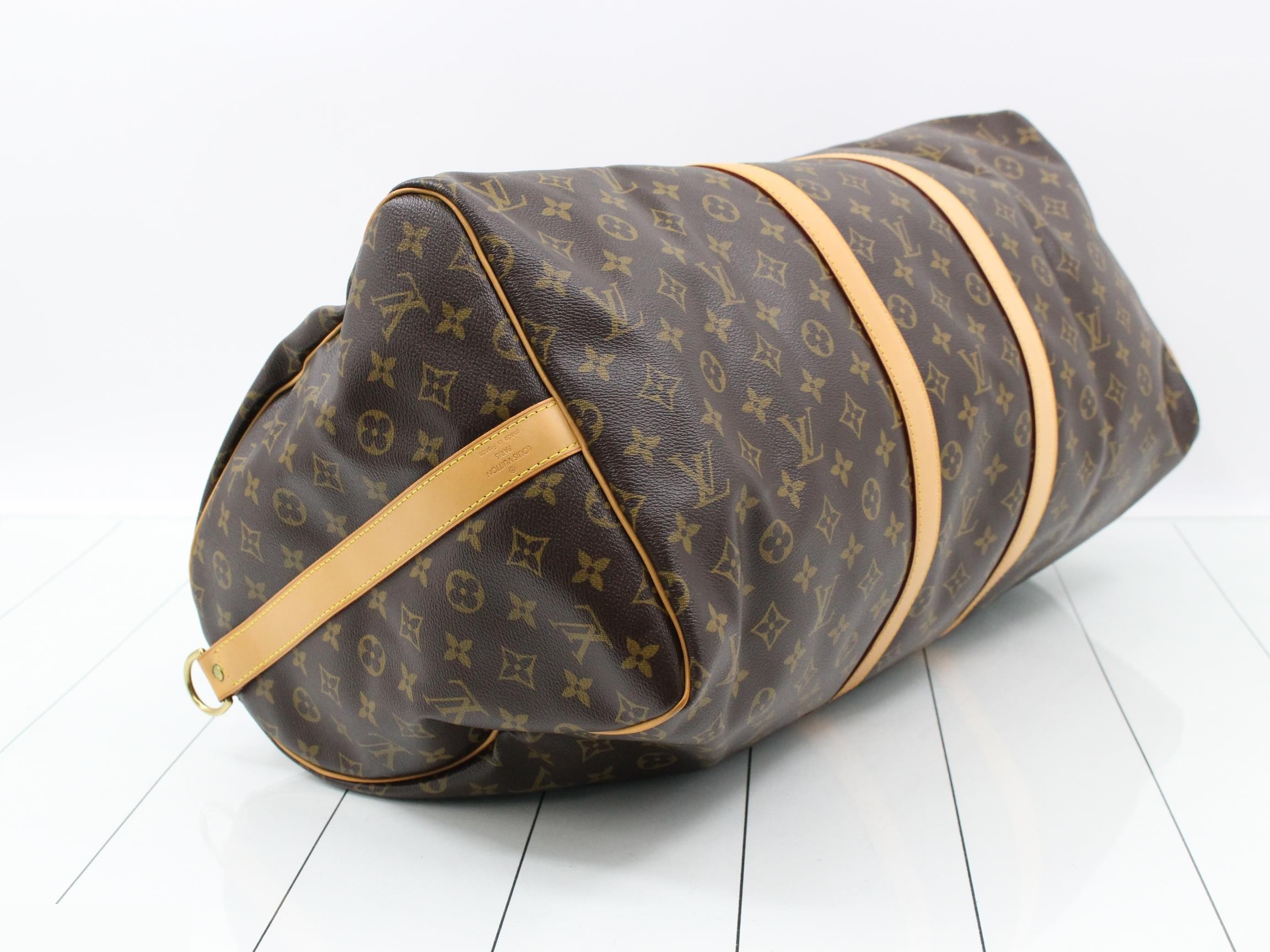 M41414 Keepall Bandoulière 55 Boston Bag, Monogram, Brown — view 5
