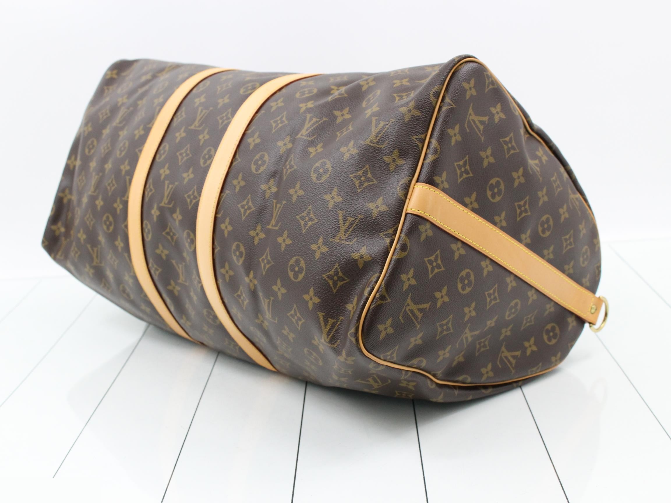 M41414 Keepall Bandoulière 55 Boston Bag, Monogram, Brown — view 6