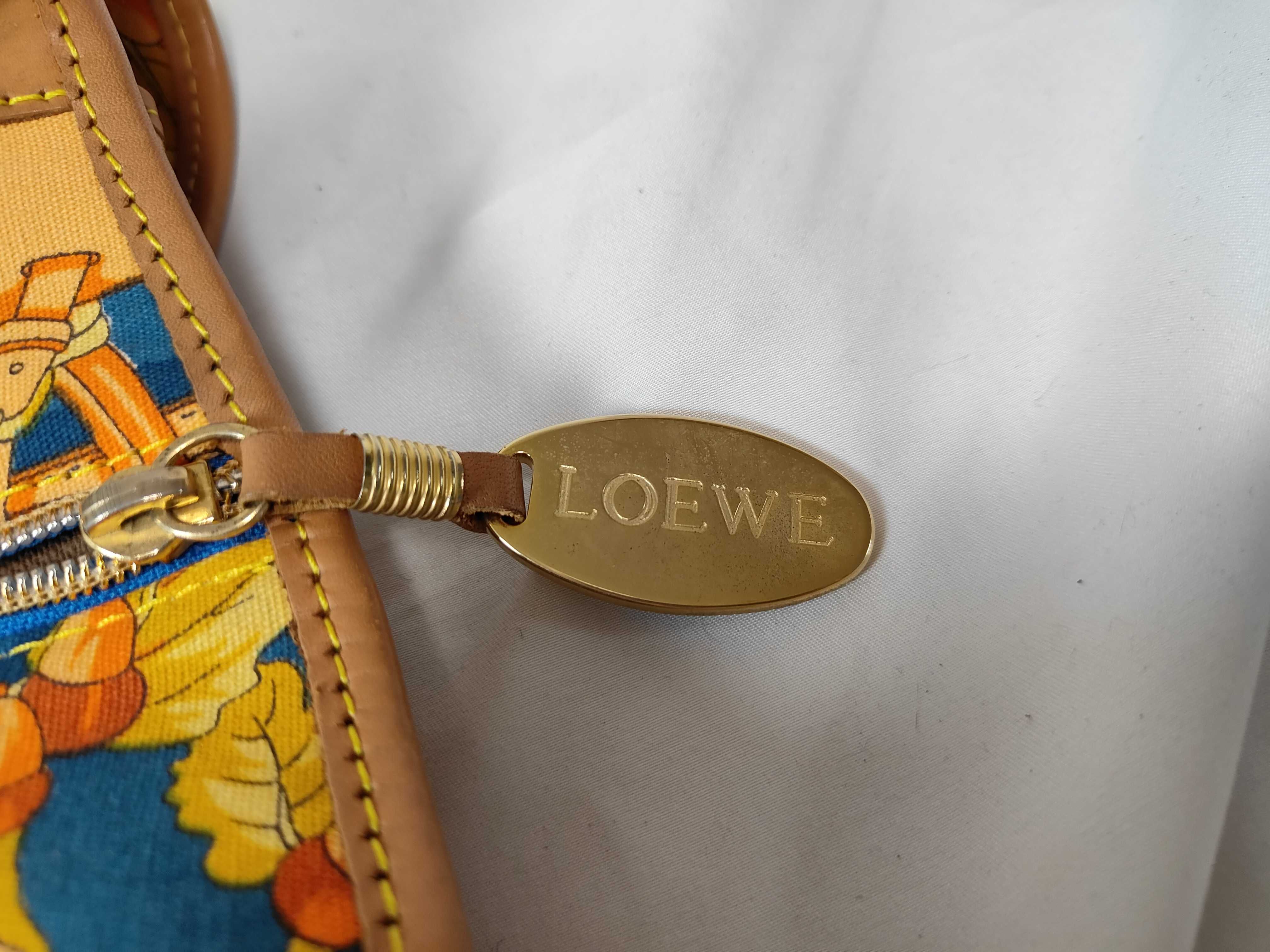 Canvas Leather Acorn and Nut Pattern Blue 2-Way Bag Handbag — view 12