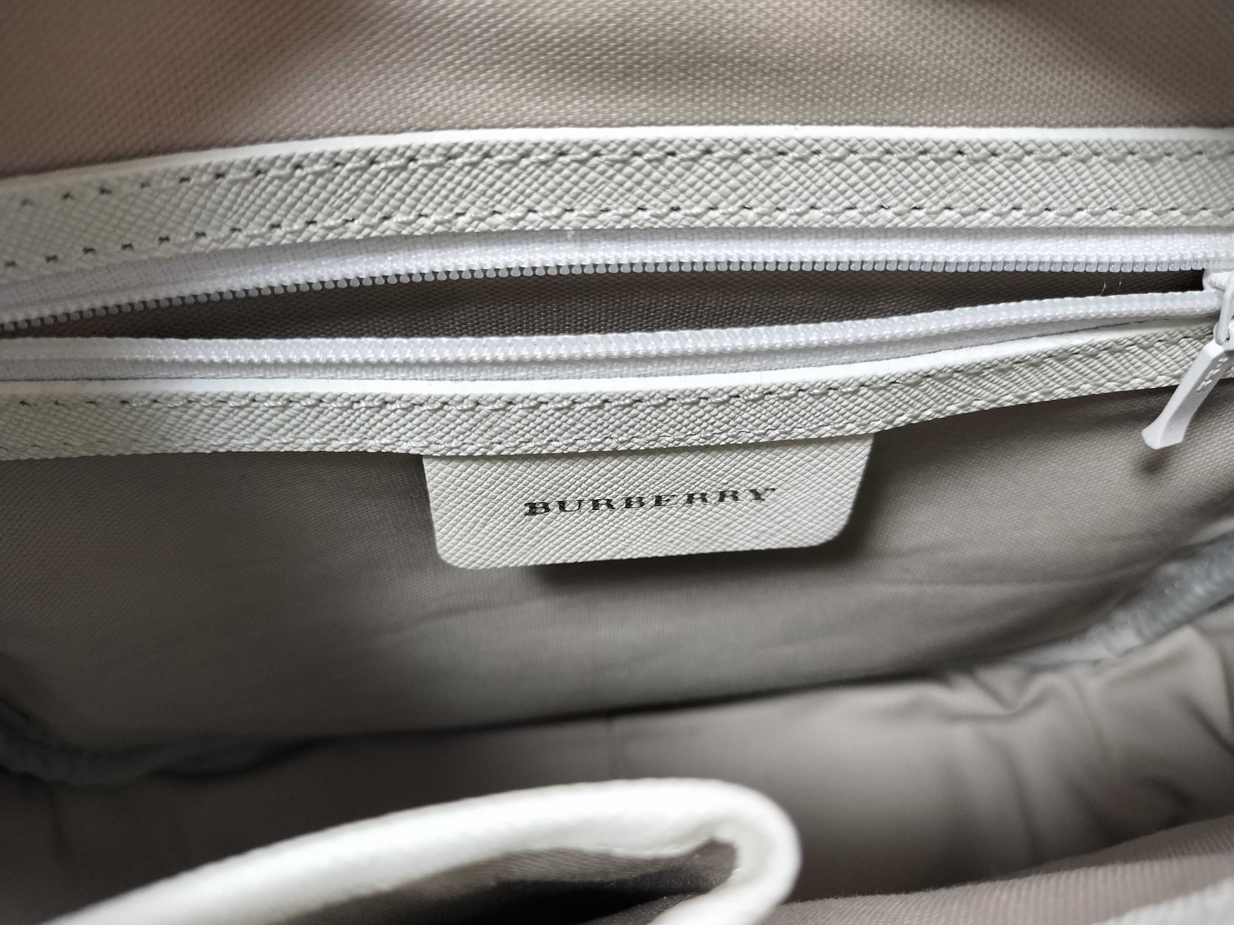 Nova Check Canvas x Leather White Shoulder Bag — view 12