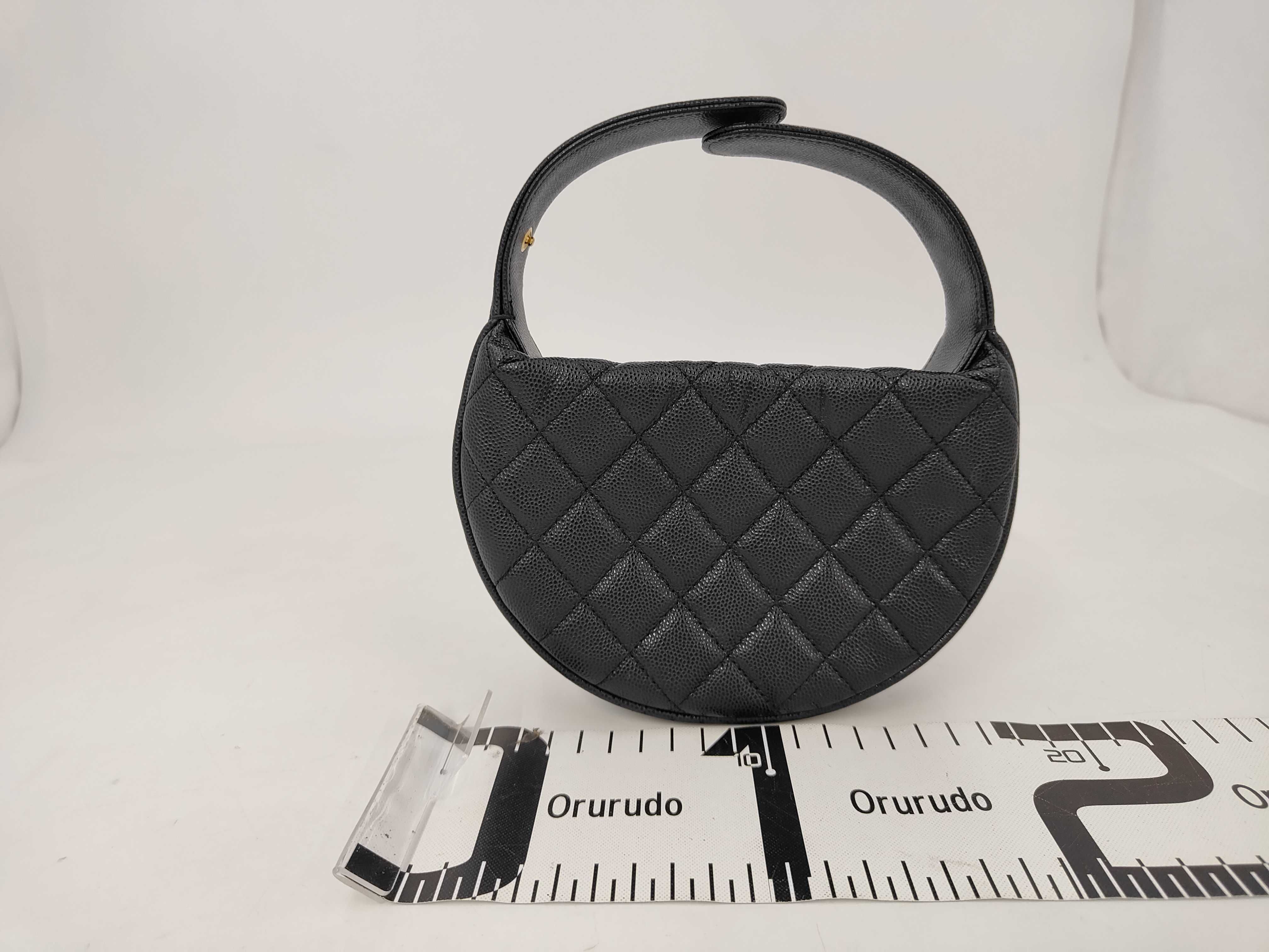 Mini Hobo Bag, Matelassé Caviar Leather Handbag — view 2