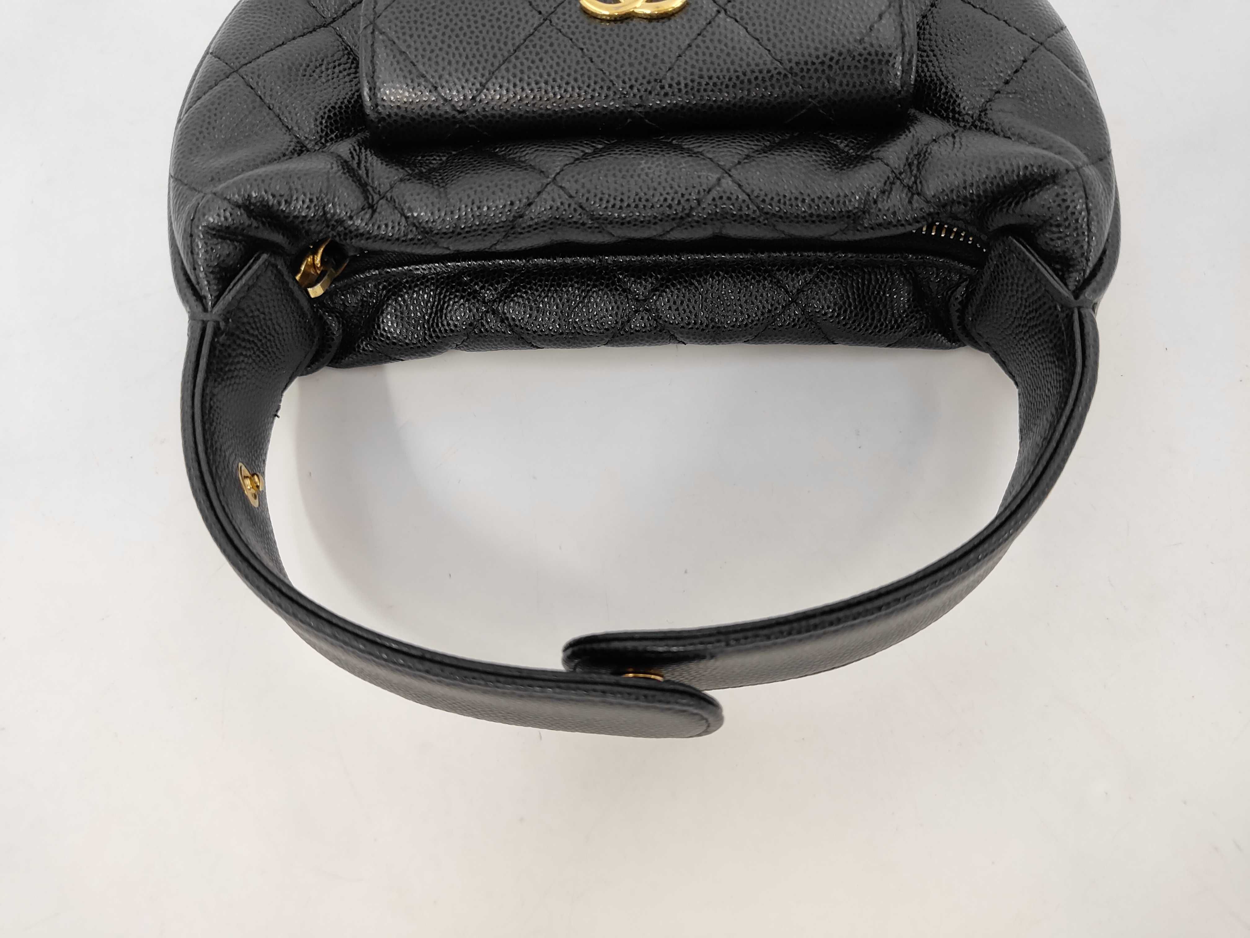 Mini Hobo Bag, Matelassé Caviar Leather Handbag — view 5