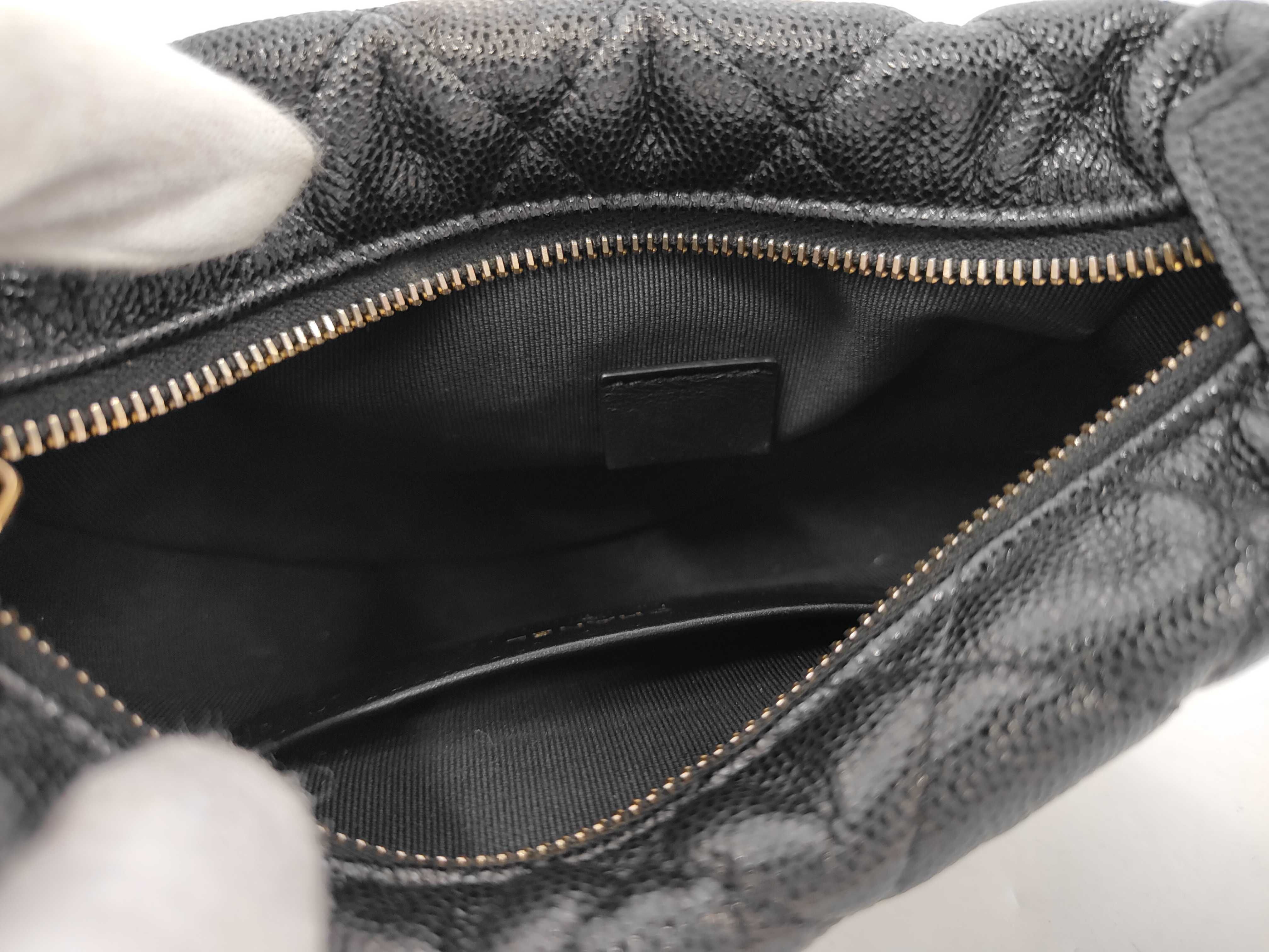 Mini Hobo Bag, Matelassé Caviar Leather Handbag — view 8