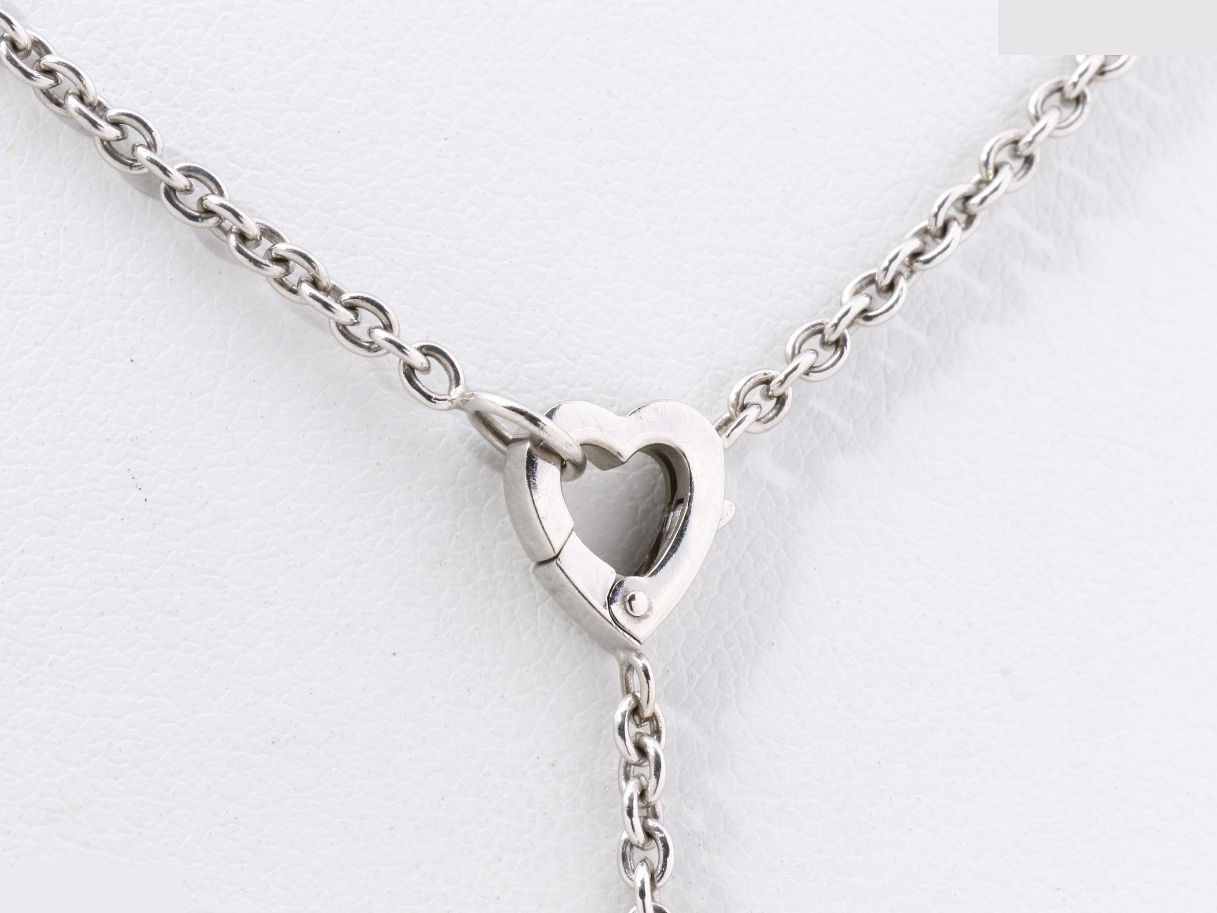 Mon Amour Necklace Pendant, 750 White Gold, Diamond, 9.5g, 38cm — view 5