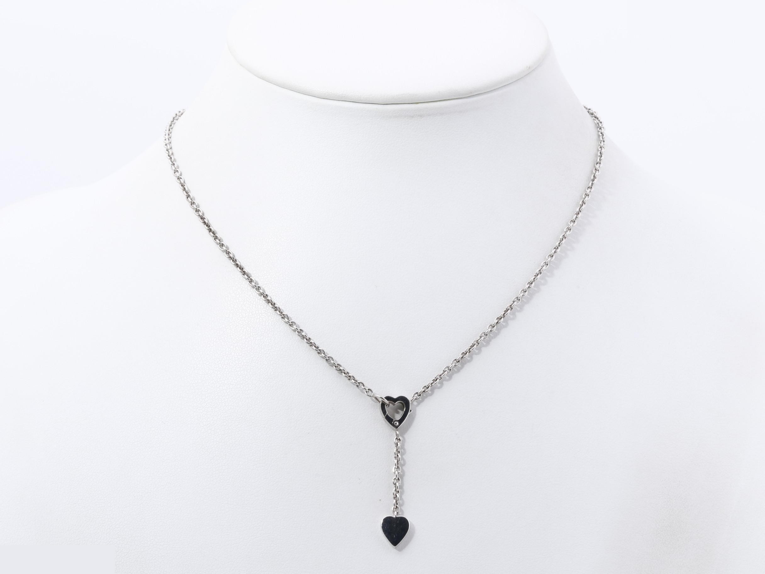 Mon Amour Necklace Pendant, 750 White Gold, Diamond, 9.5g, 38cm — view 6