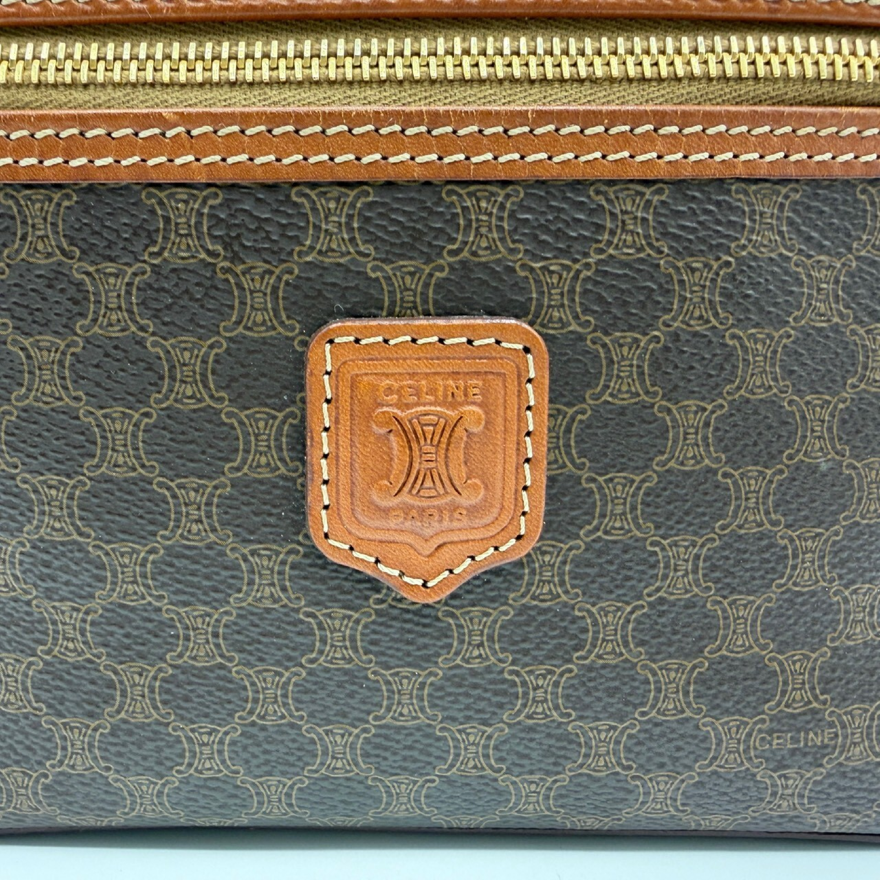 Macadam PVC Leather Vanity Handbag Brown Vanity Bag — view 10