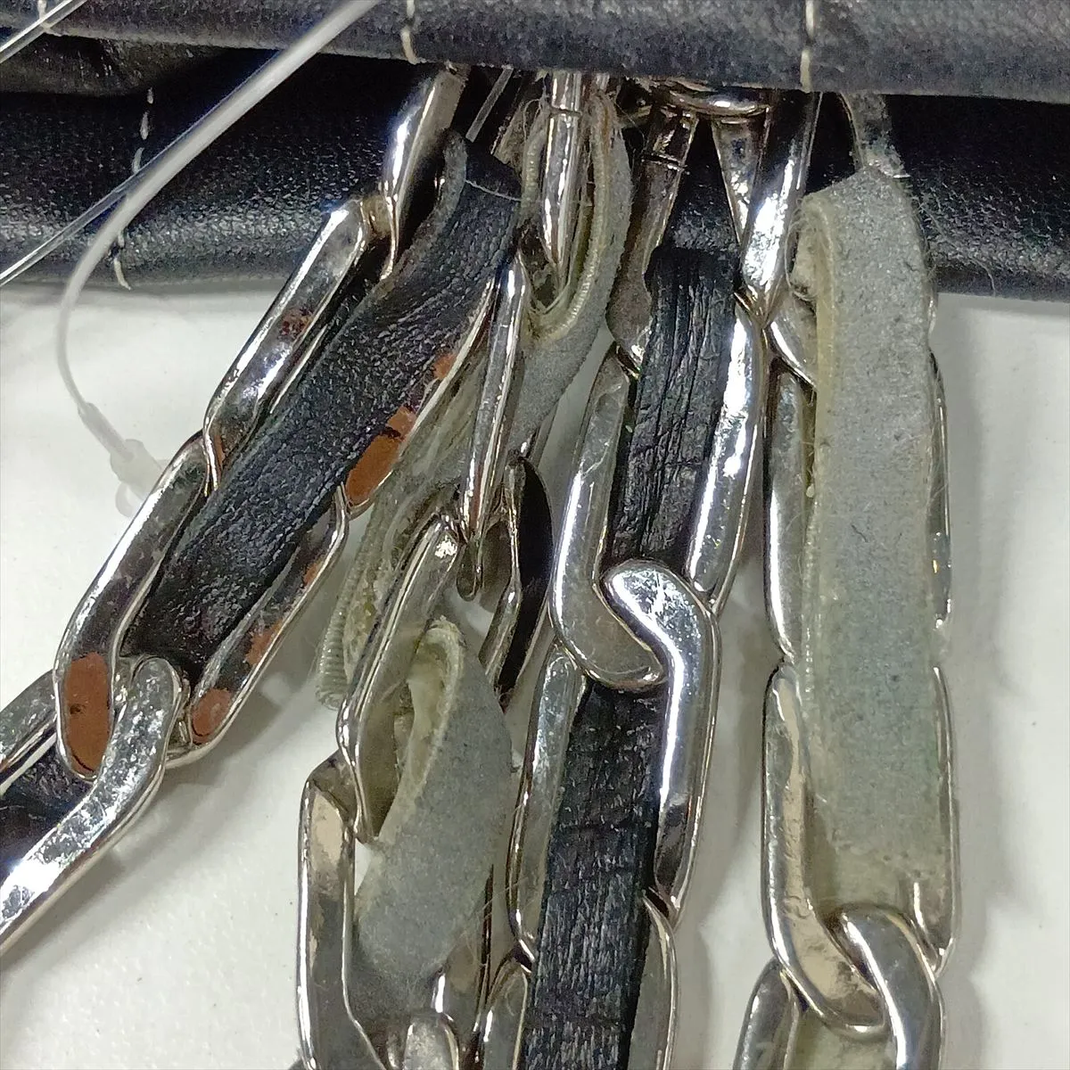 New Mademoiselle Lambskin Chain Tote Bag, Black with Silver Hardware, 10273346 (Serial Number in the 10s) — view 13