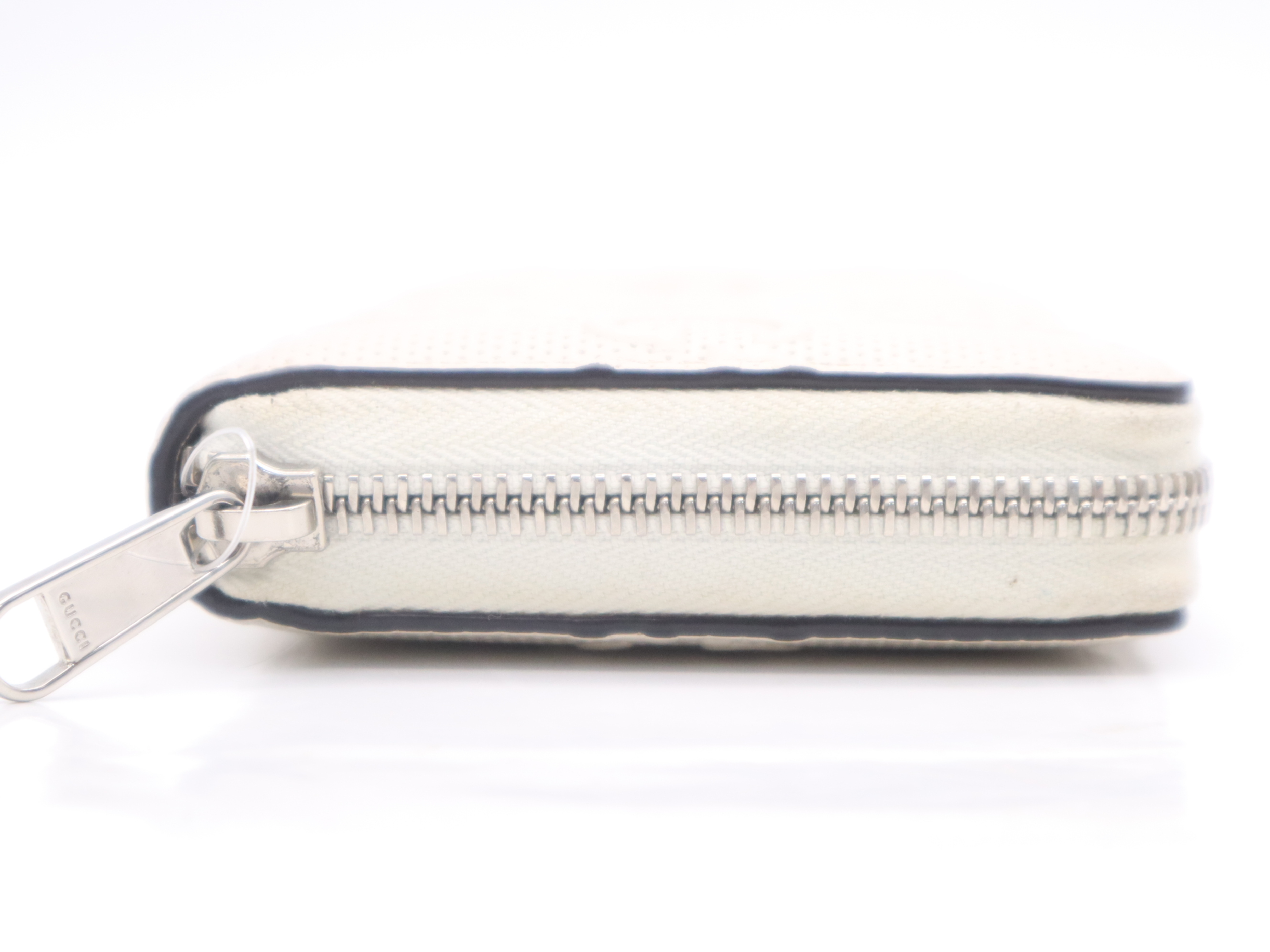 625558 Leather GG Embossed Zip Around Wallet, White, with Dust Bag and Box. — view 5