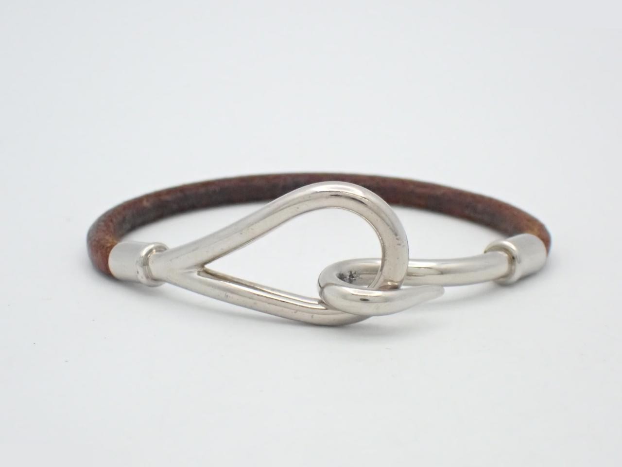 Leather bracelet, jumbo bracelet, wrist circumference approximately 16 cm