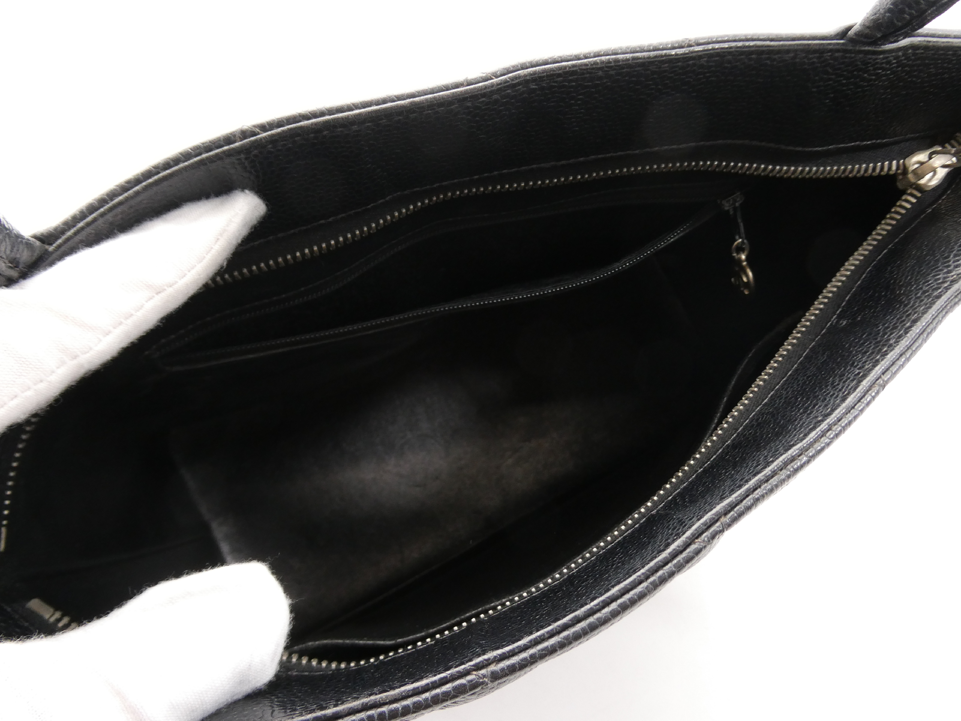 Reissue Tote Bag with Coco Mark and Caviar Leather — view 7