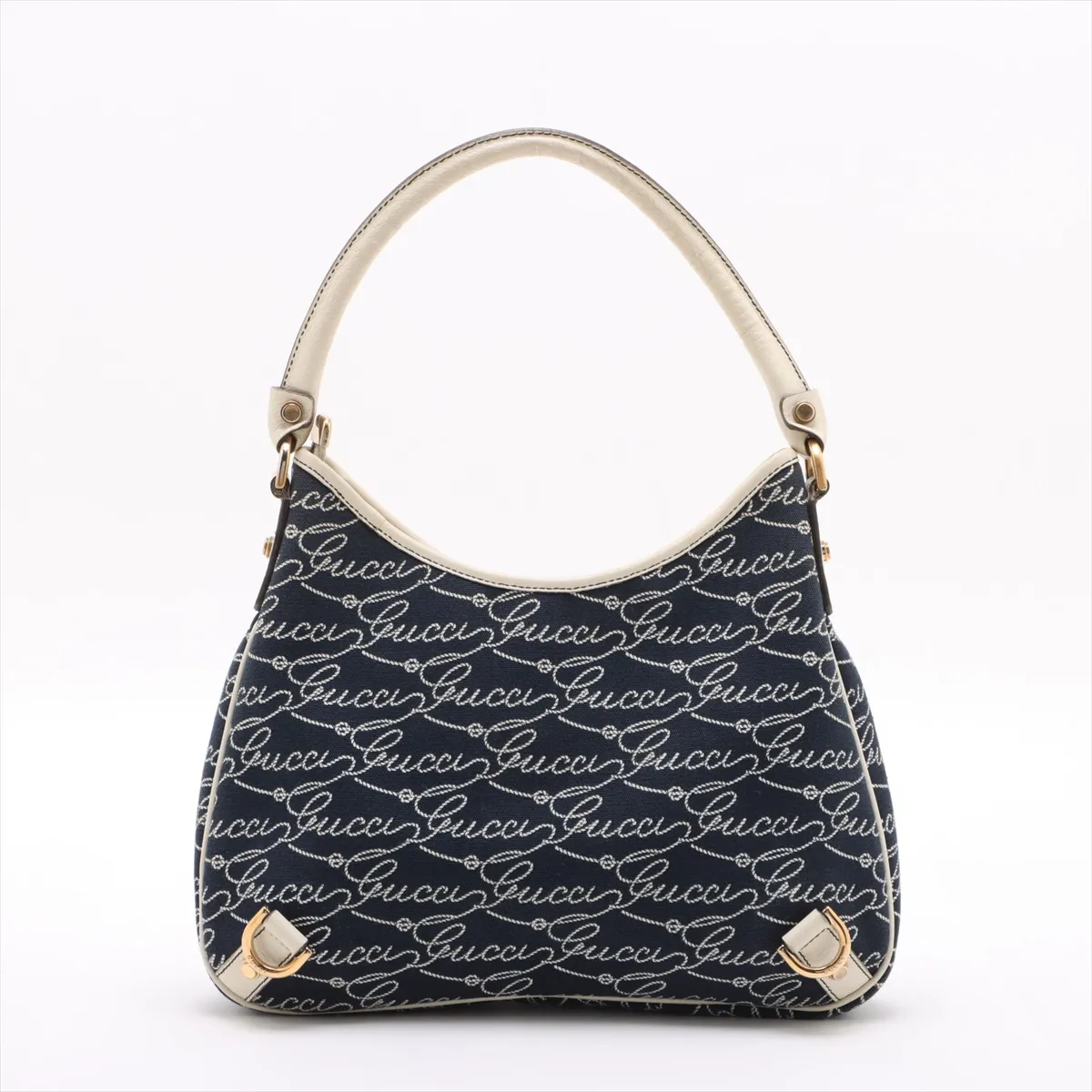 Abbey Denim x Leather Handbag Blue 130738 — view 2