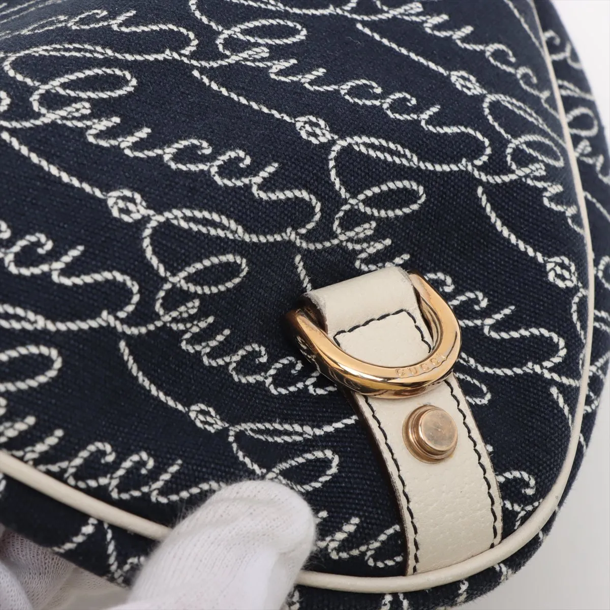 Abbey Denim x Leather Handbag Blue 130738 — view 12