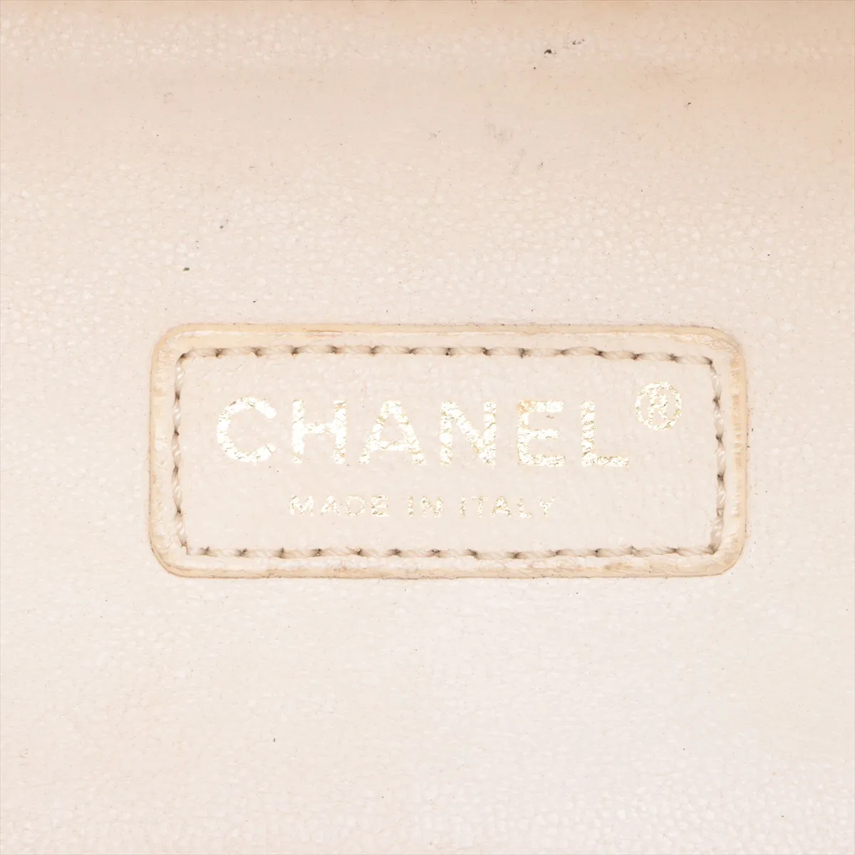 Cocomark Patent Leather Chain Shoulder Bag Beige Gold Hardware 8879726 No. 8 — view 8
