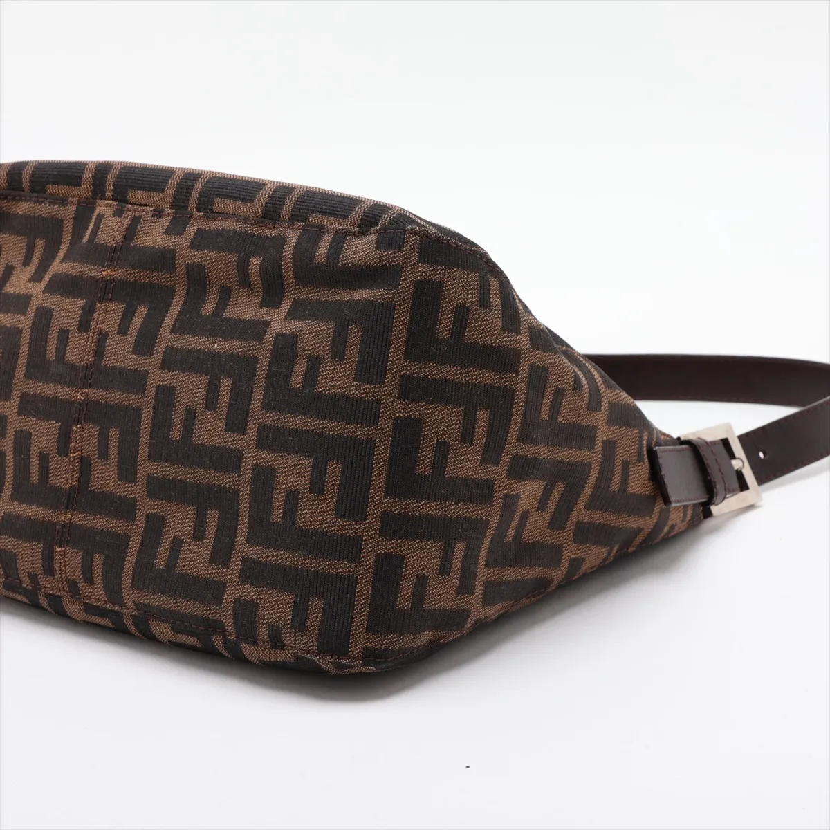 Zucca 264260 Canvas x Leather Shoulder Bag Brown — view 3