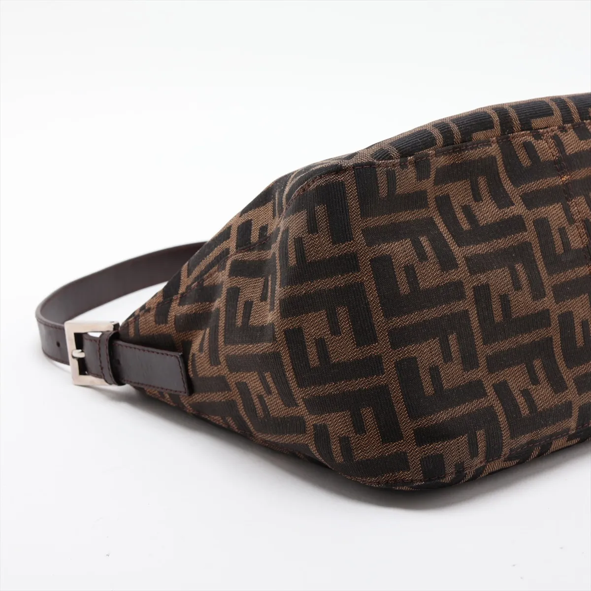 Zucca 264260 Canvas x Leather Shoulder Bag Brown — view 4