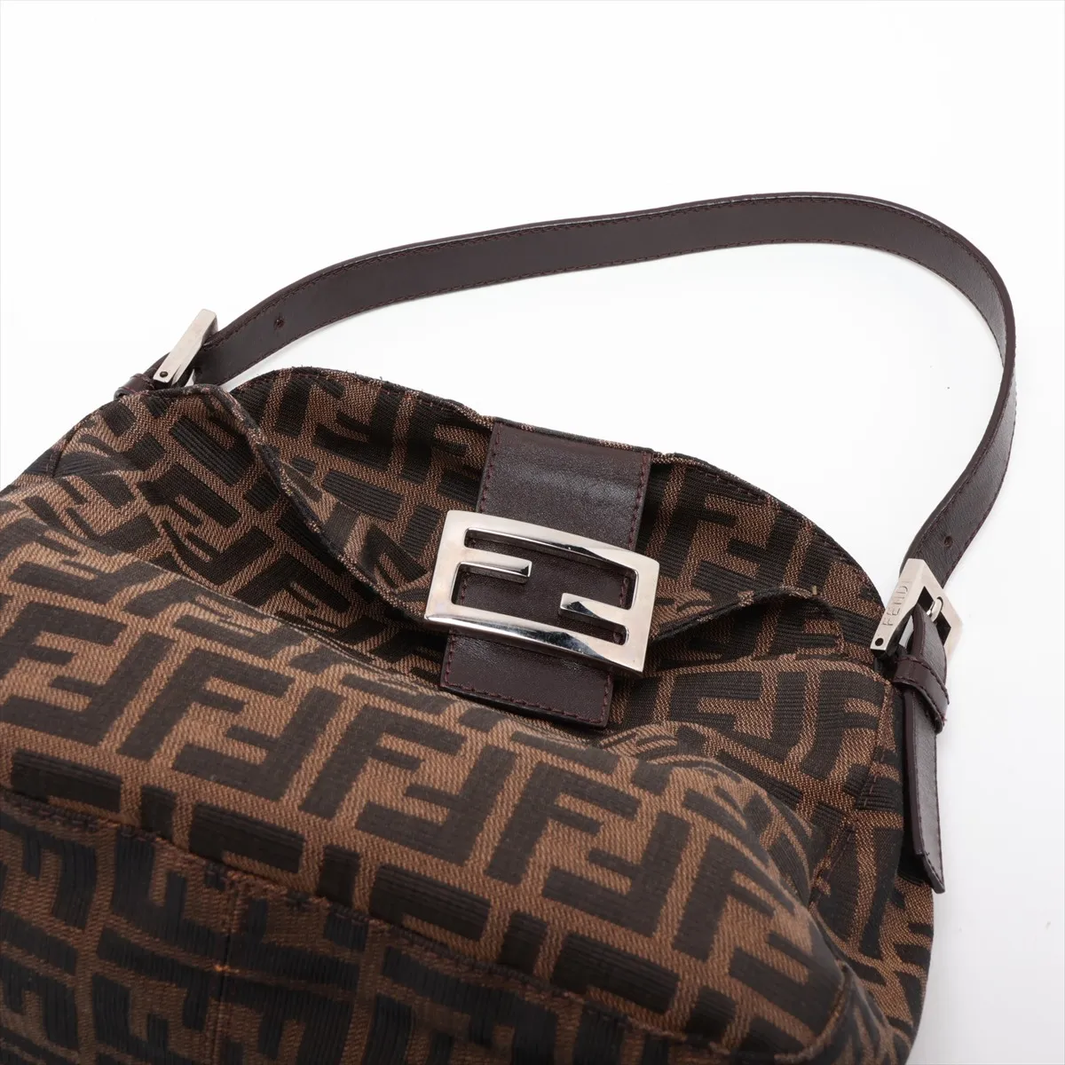Zucca 264260 Canvas x Leather Shoulder Bag Brown — view 5