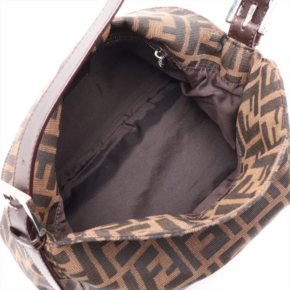 Zucca 264260 Canvas x Leather Shoulder Bag Brown — view 6