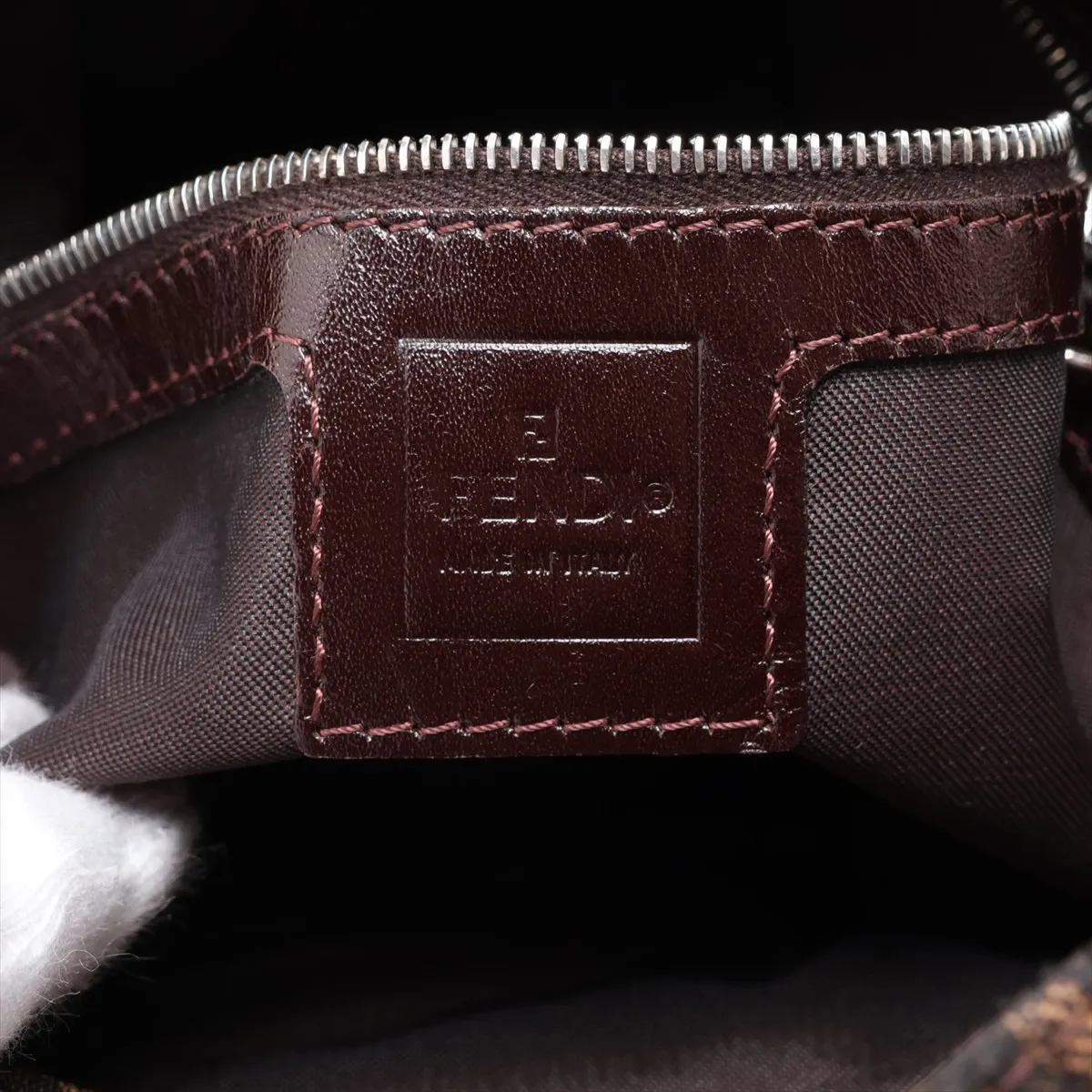 Zucca 264260 Canvas x Leather Shoulder Bag Brown — view 8