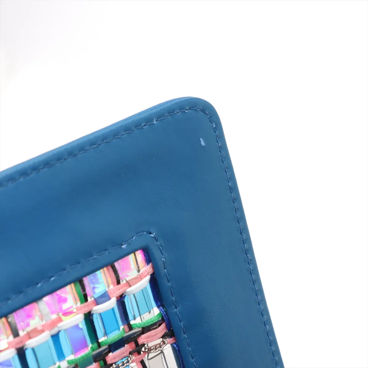 Boy Chanel 20 Small Plastic x Leather Chain Shoulder Bag Blue Rainbow Metal Fittings 24258511 24th Series A67085 — view 9