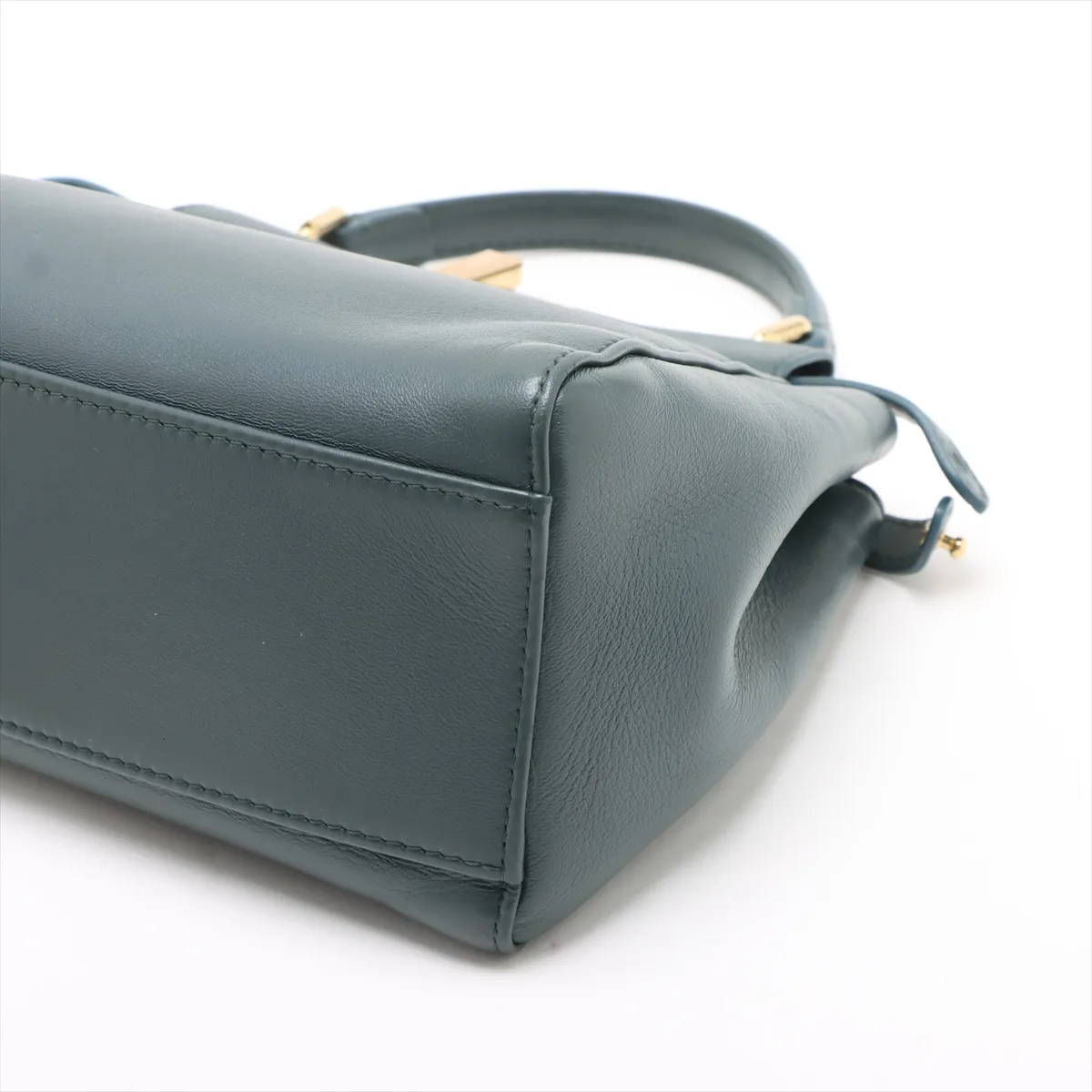 Mini Peekaboo Leather 2WAY Handbag Green 8BN244 — view 3