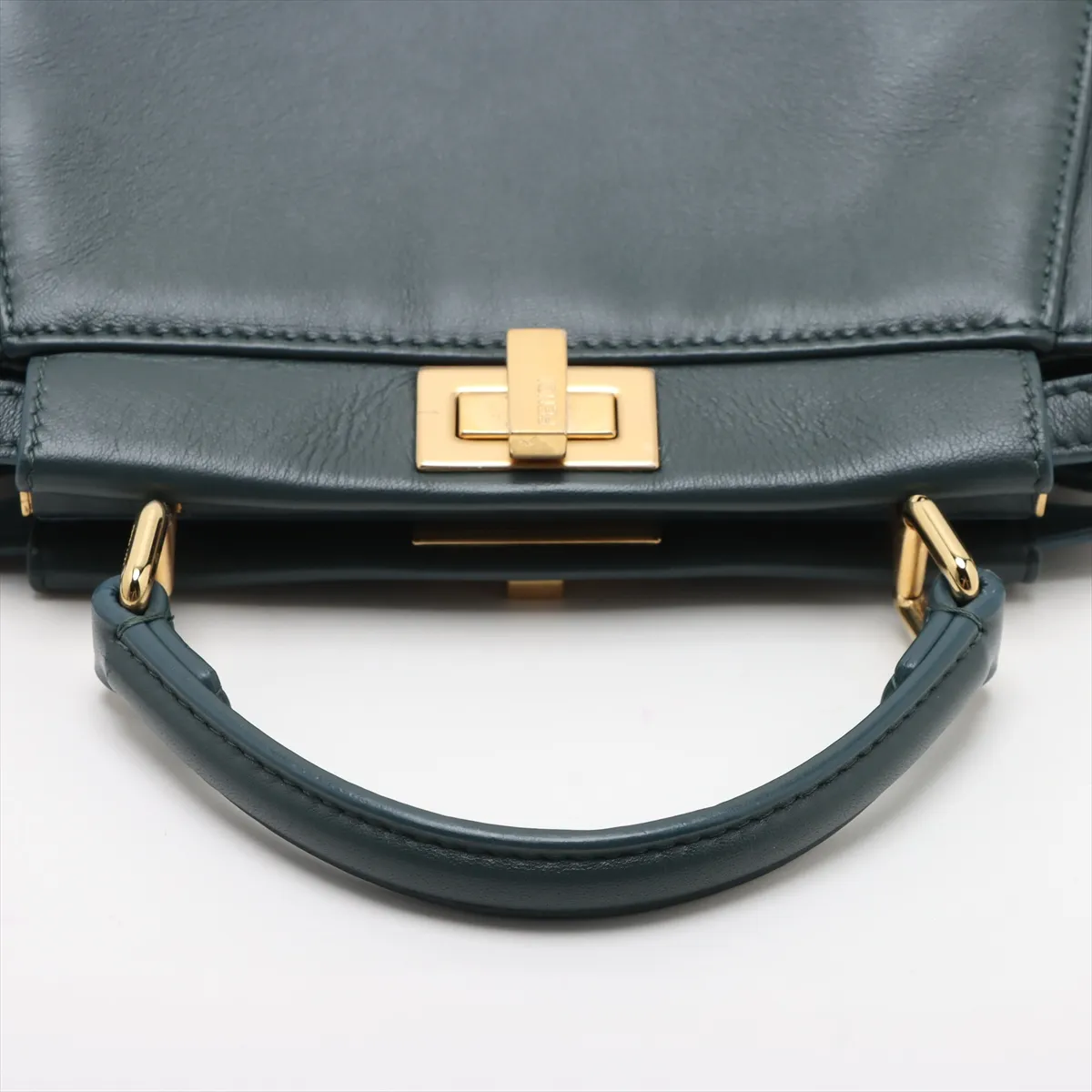 Mini Peekaboo Leather 2WAY Handbag Green 8BN244 — view 5