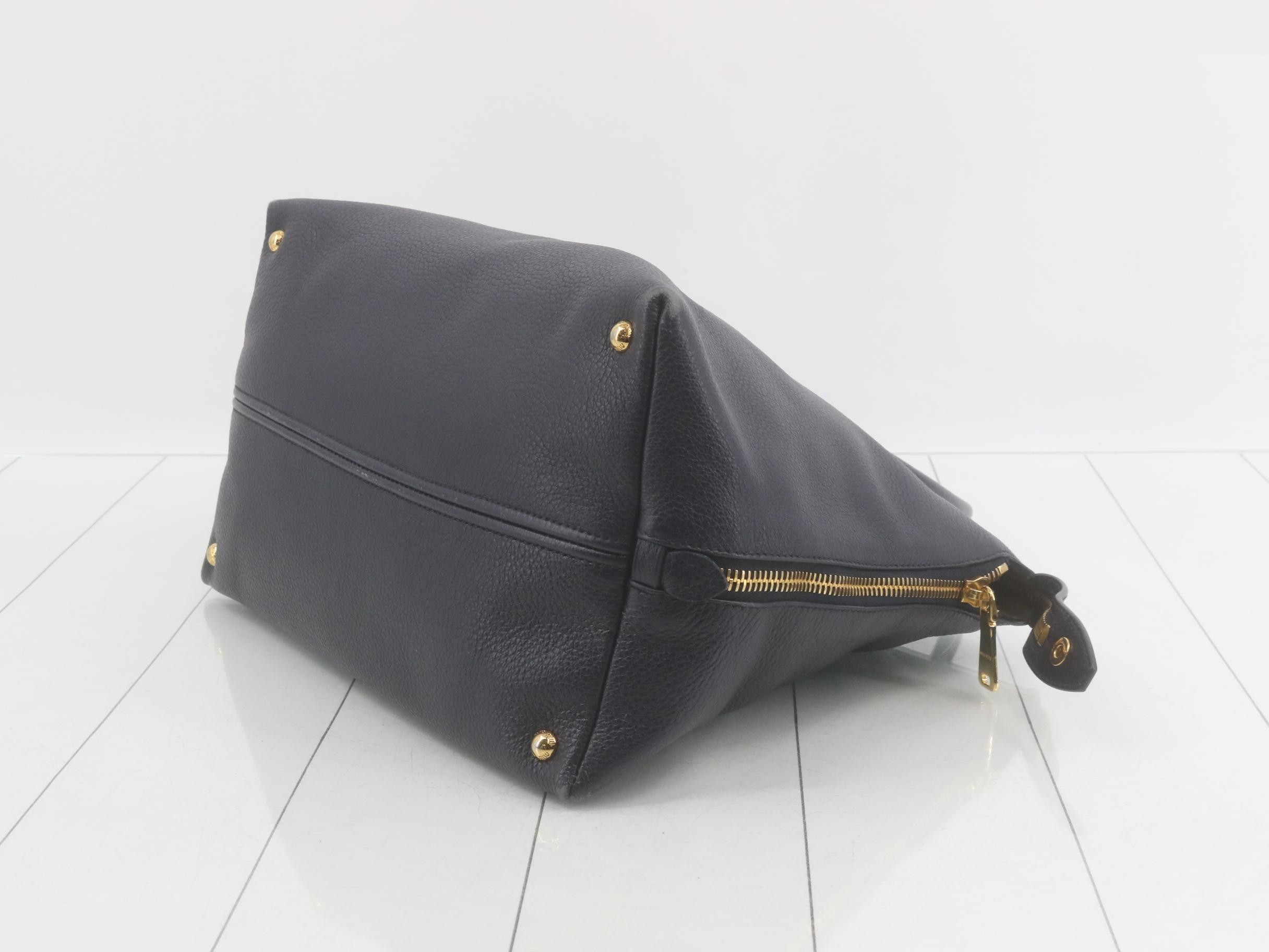 Other lines: Bags - 2-way handbag with long strap, leather, navy — view 6