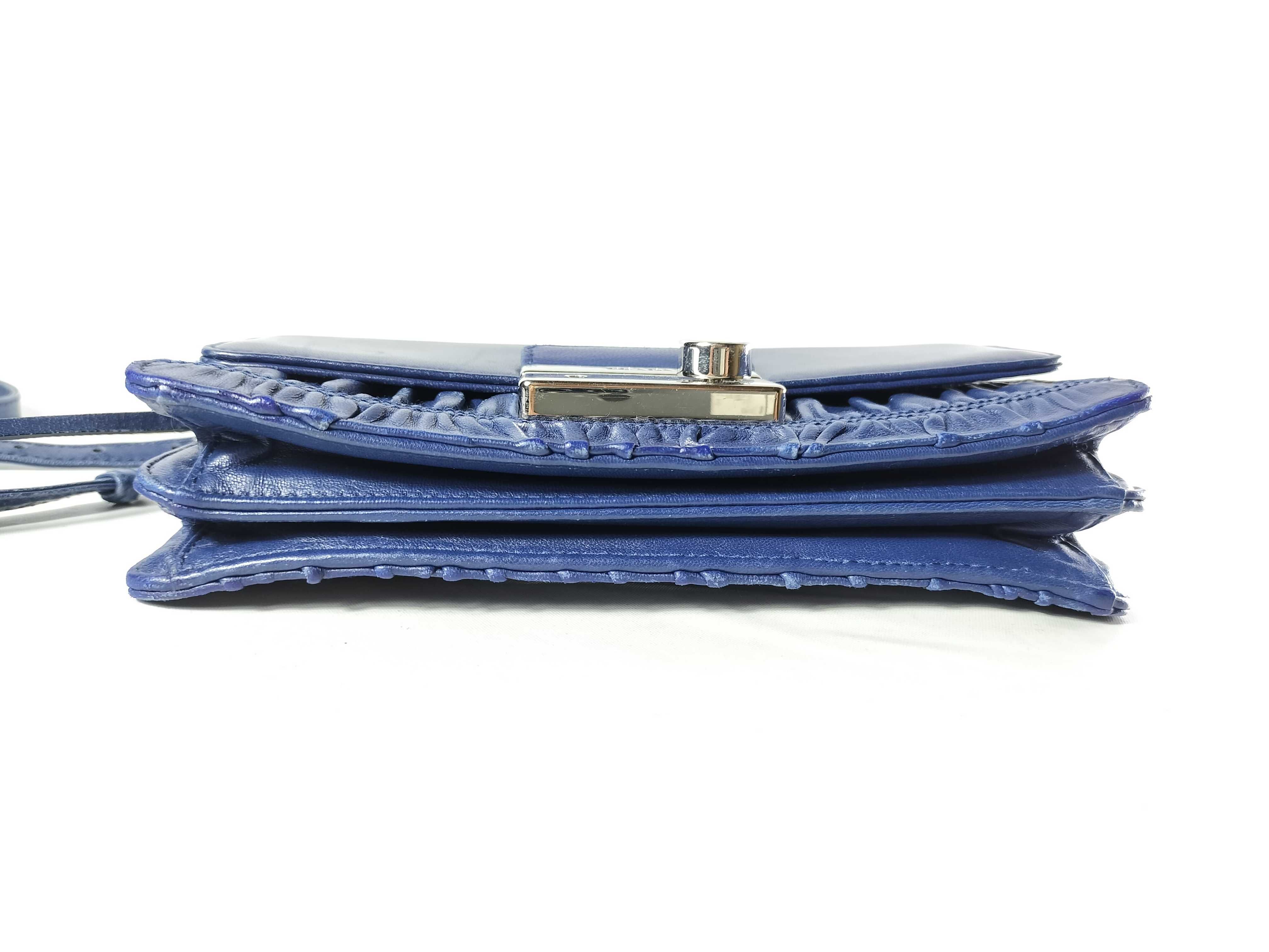 Navy Shoulder Bag Nappa Gaufre Shoulder Bag — view 6