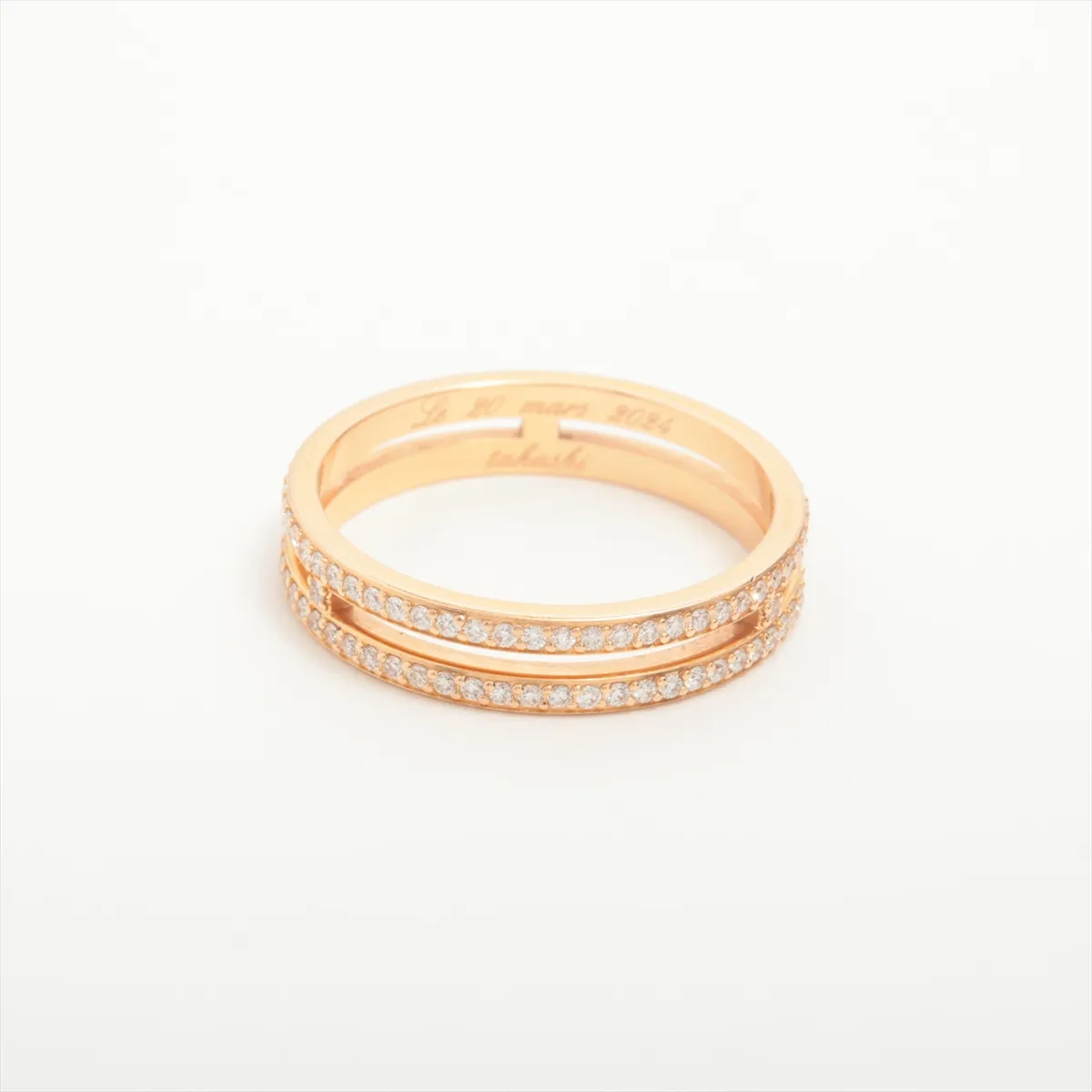 Ariane Diamond Ring, 750 (PG), 2.5g, Size 48, Nameplate, Scratches — view 2