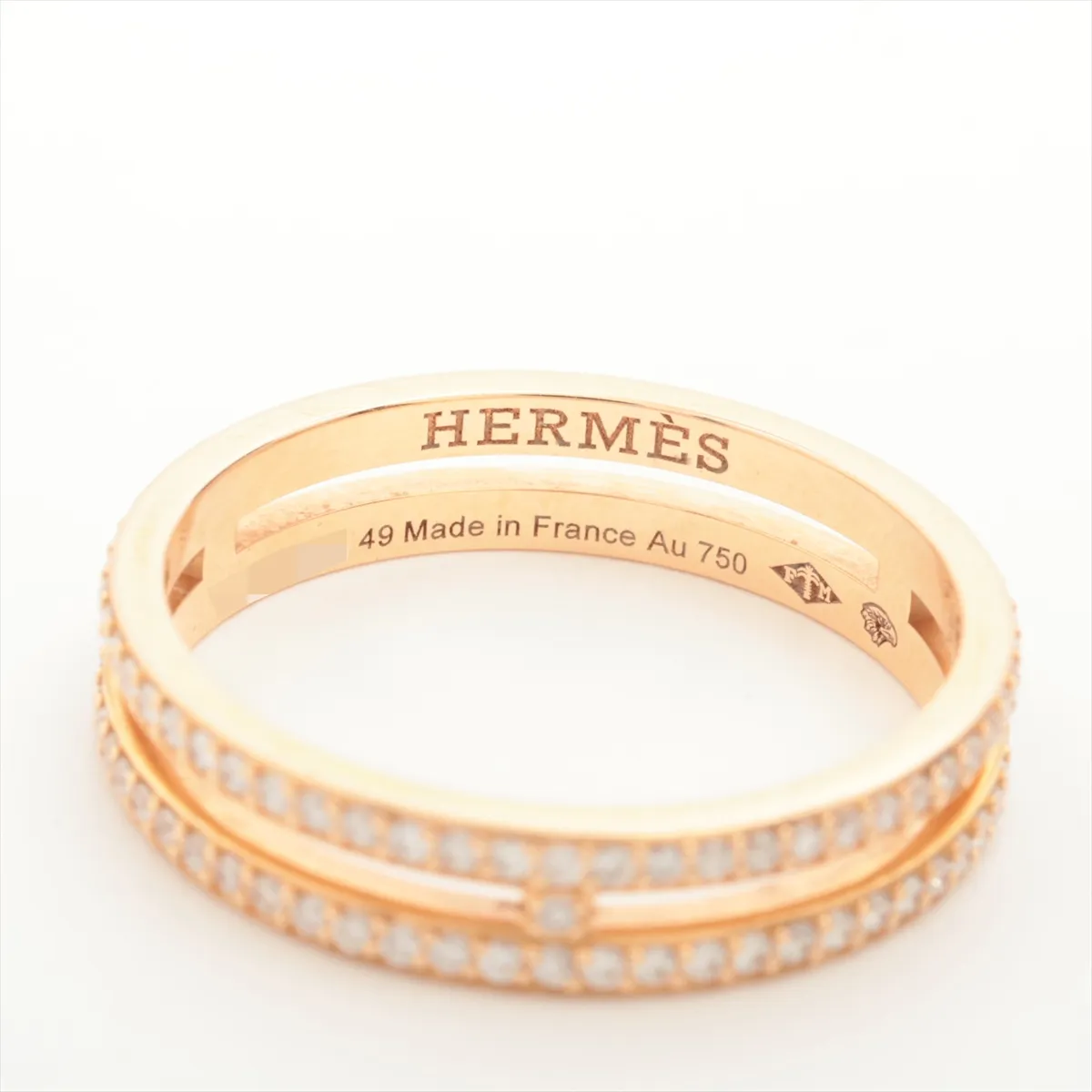 Ariane Diamond Ring, 750 (PG), 2.5g, Size 48, Nameplate, Scratches — view 3
