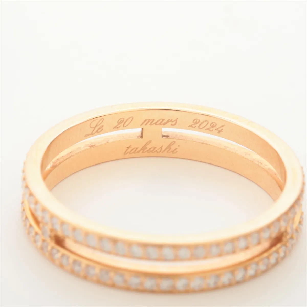 Ariane Diamond Ring, 750 (PG), 2.5g, Size 48, Nameplate, Scratches — view 4