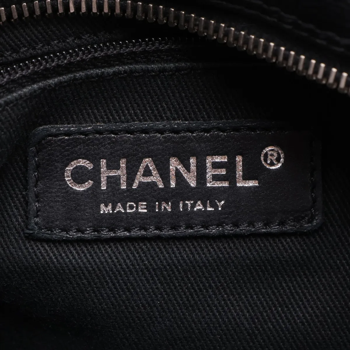 Diamond Stitch Leather Chain Shoulder Bag, Black with Silver Hardware, Item No. 11688439, Series No. 11 — view 12