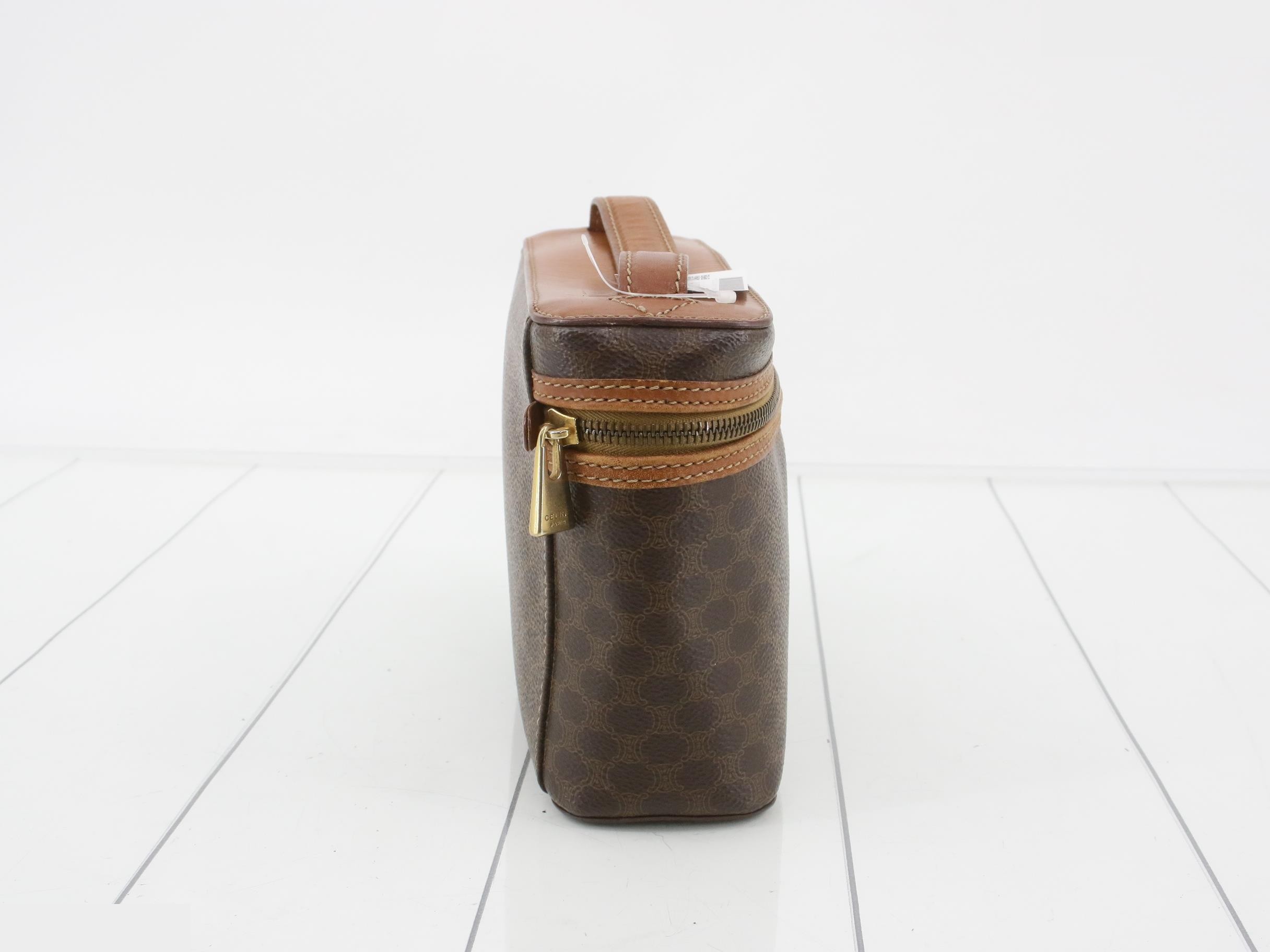 Vanity bag brown PVC macadam — view 4