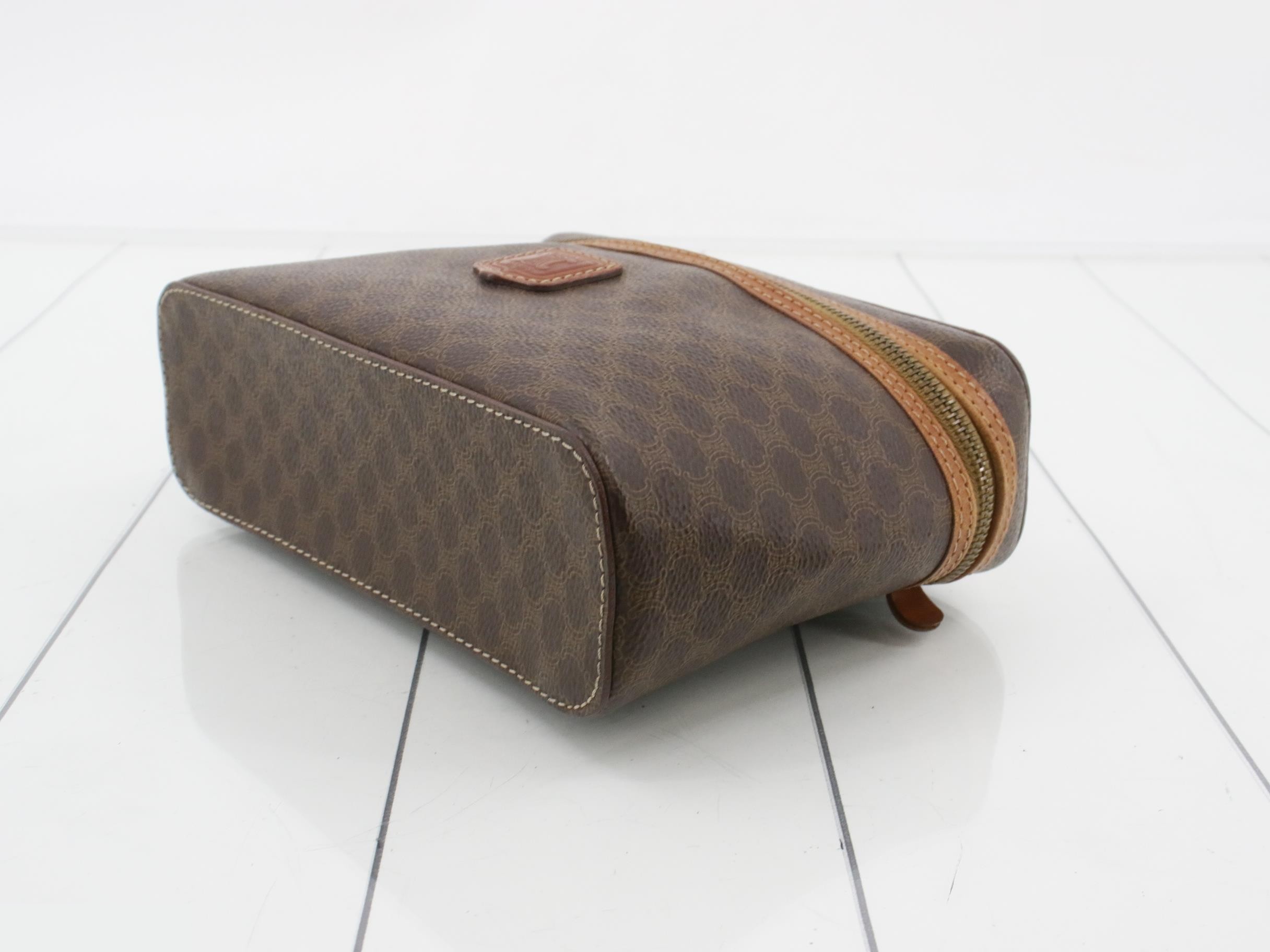 Vanity bag brown PVC macadam — view 6