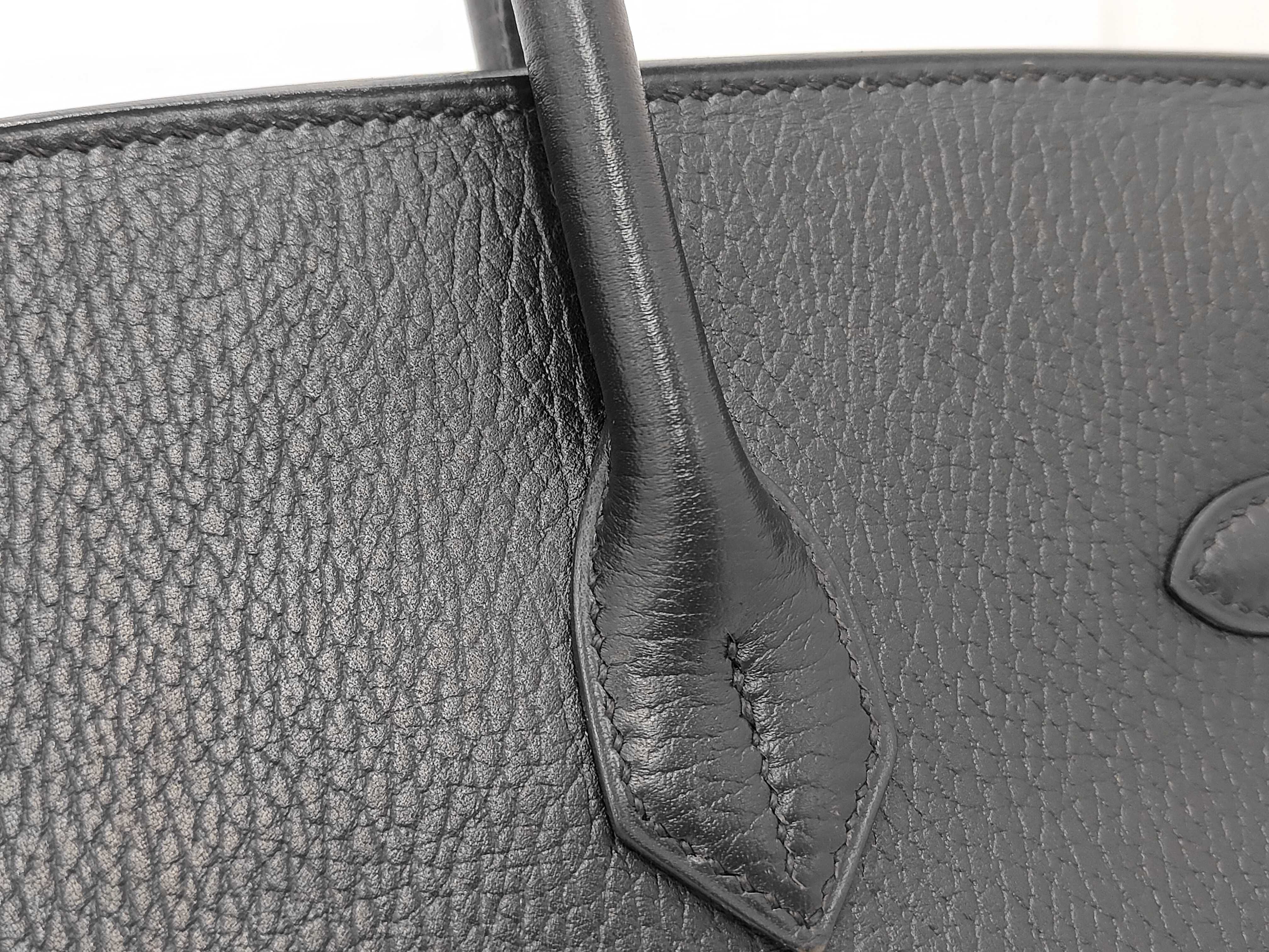 Birkin 35 Ardennes Black A Includes key, padlock, clochette, and dust bag. Handbag. — view 3